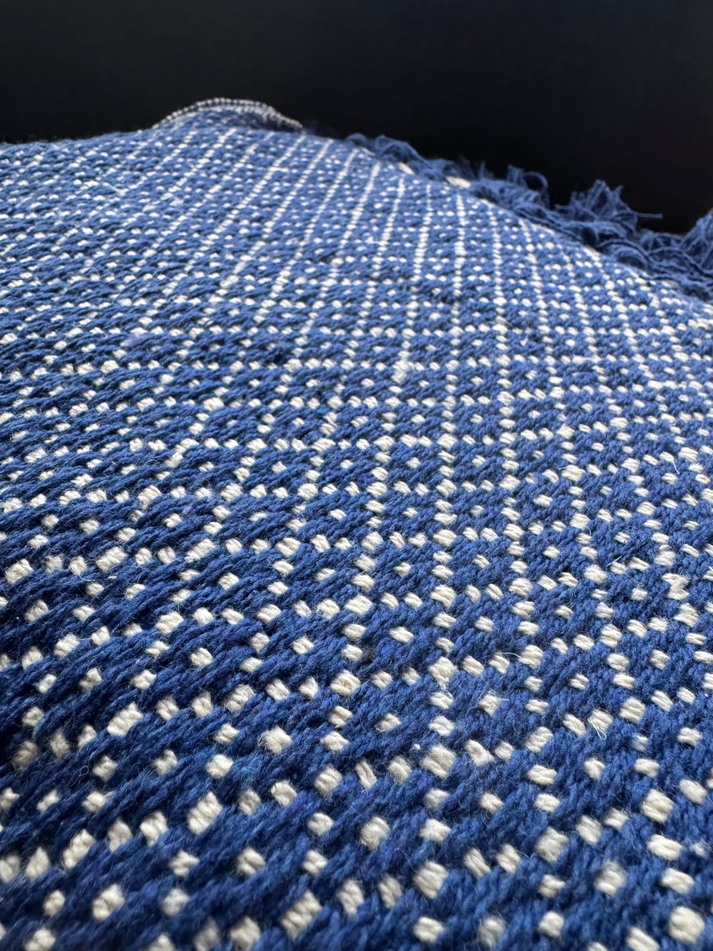 Recycled Cotton Blanket Royal Blue