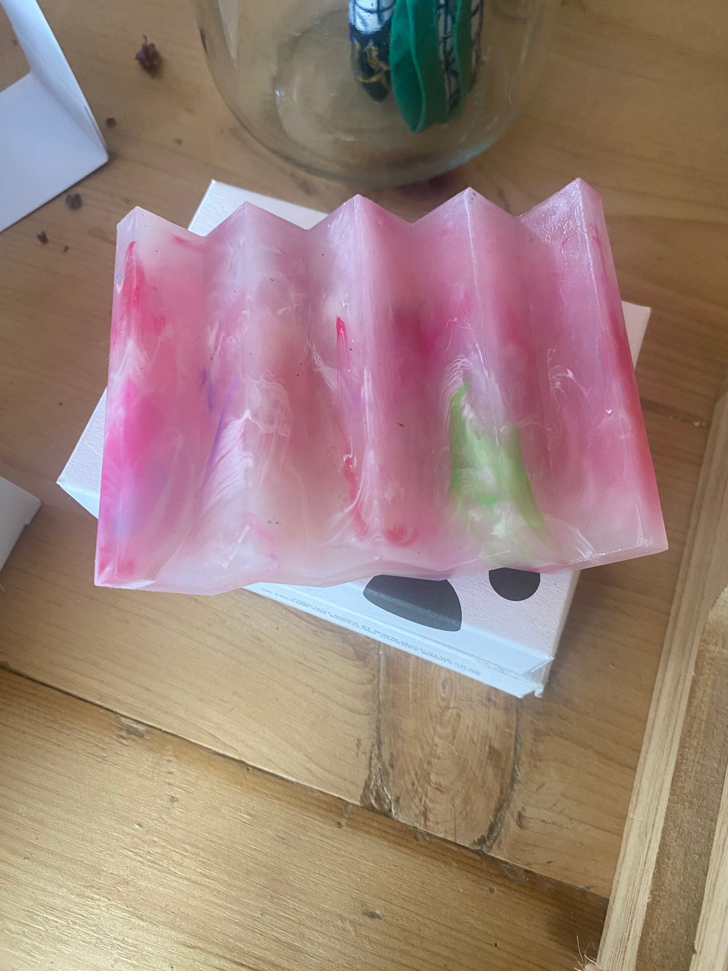 Recycled Plastic Zig Zag Soap Dish - Pink