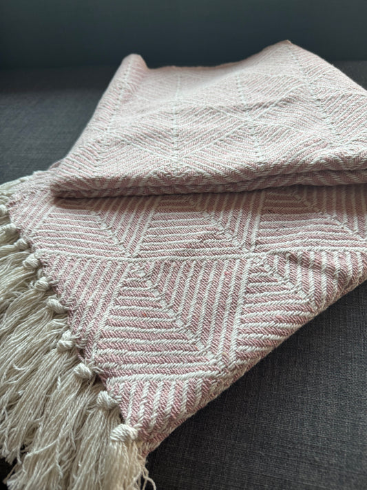 Recycled Cotton Blanket Baby Pink