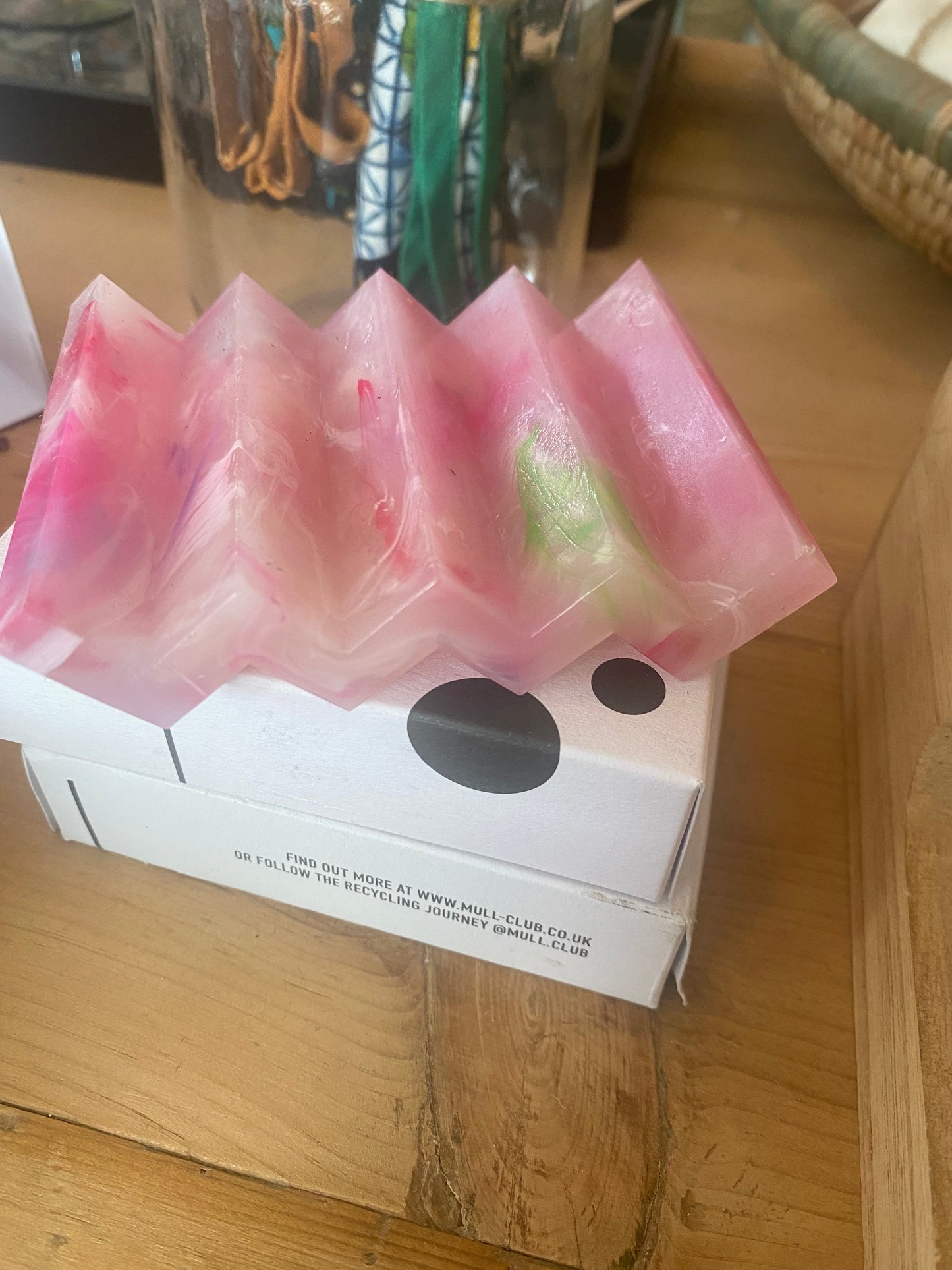 Recycled Plastic Zig Zag Soap Dish - Pink