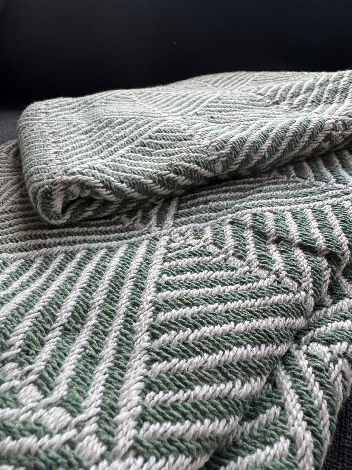 Recycled Cotton Blanket Sage Green