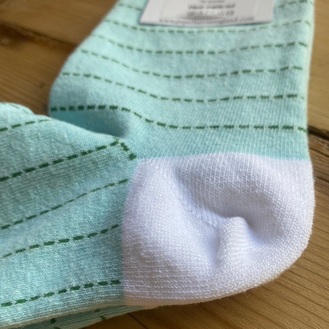 Ladies Recycled Cotton Socks Mint Dash