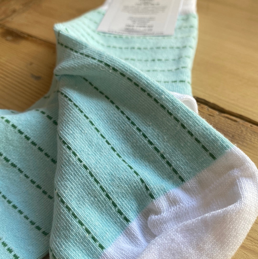 Ladies Recycled Cotton Socks Mint Dash