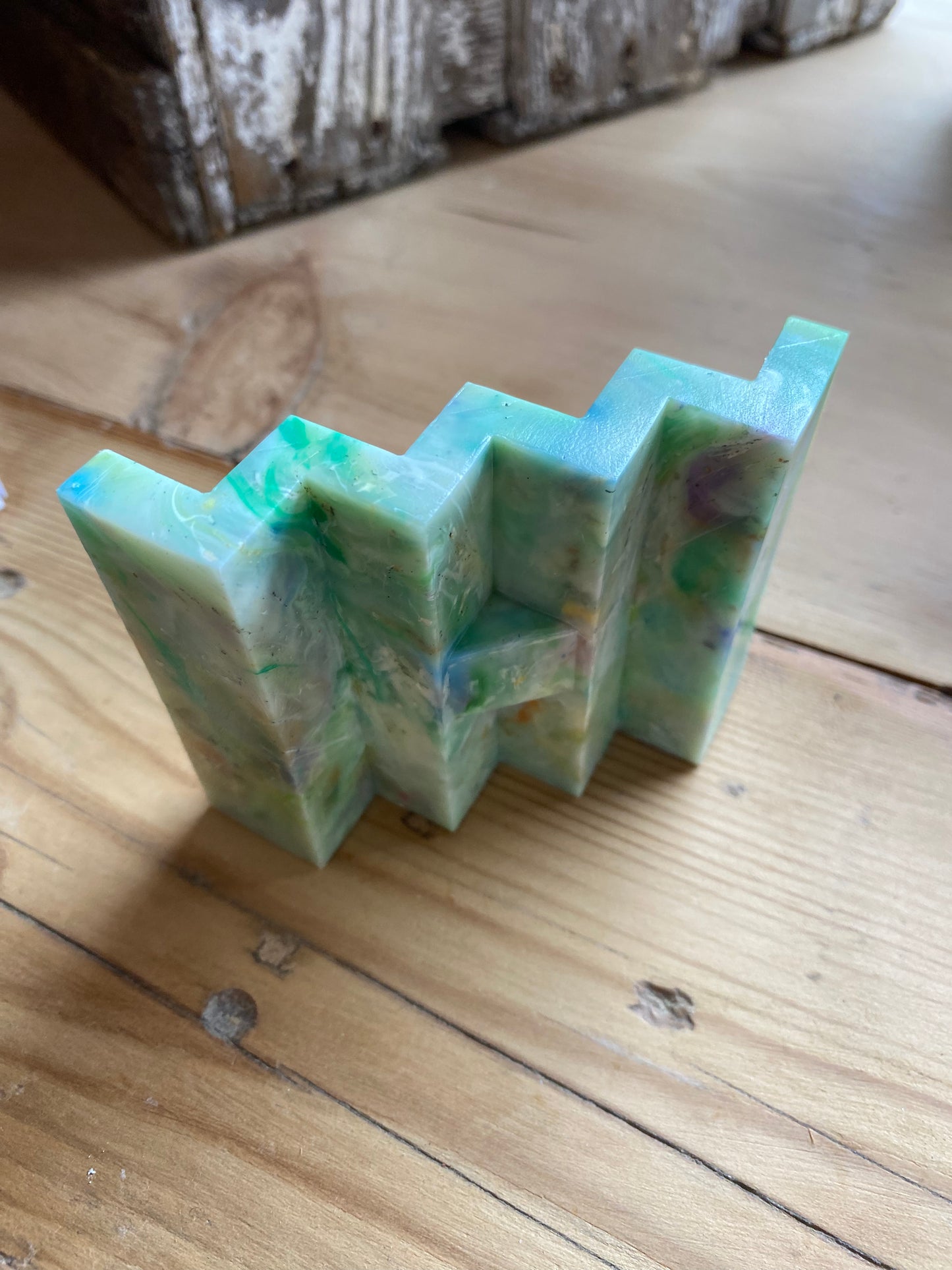 Recycled Plastic Zig Zag Soap Dish - Green