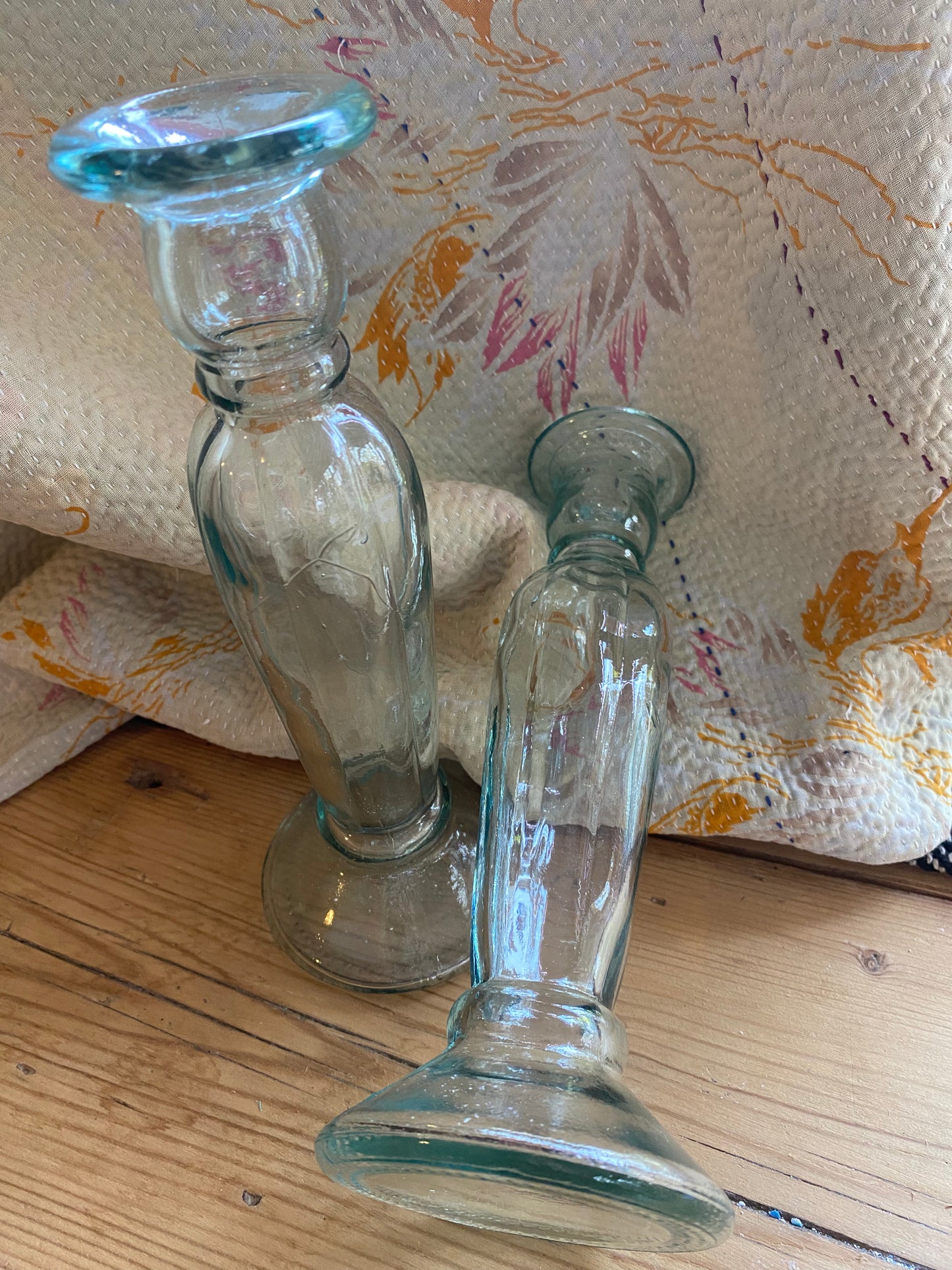 Recycled Glass Candlestick