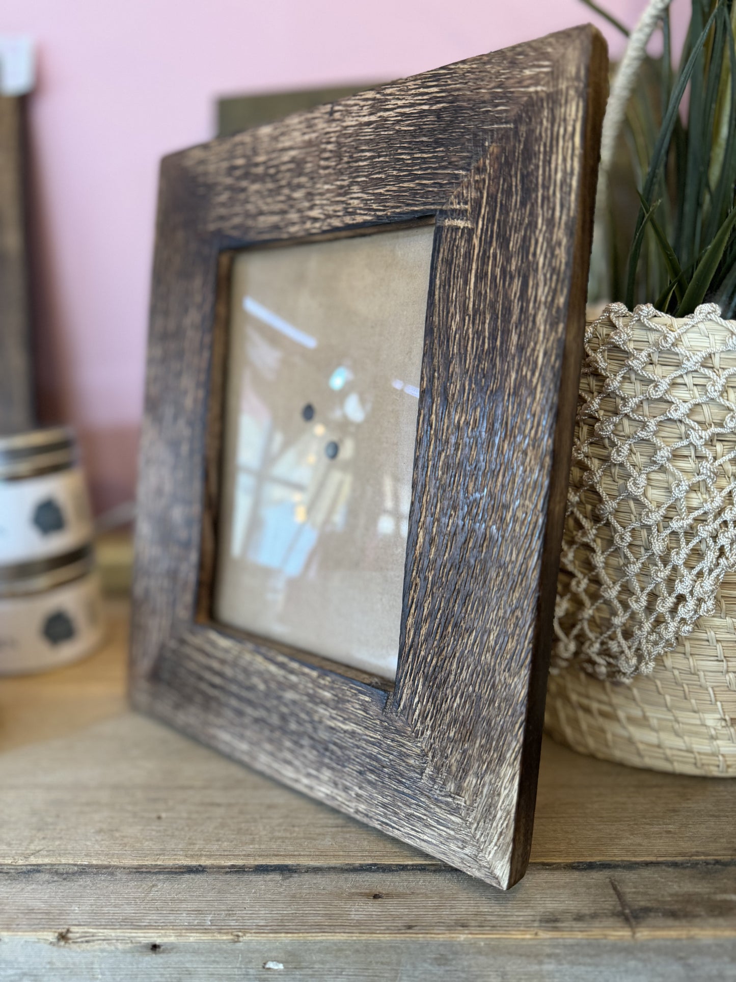 Recycled Glass And Mango Wood Picture Frame