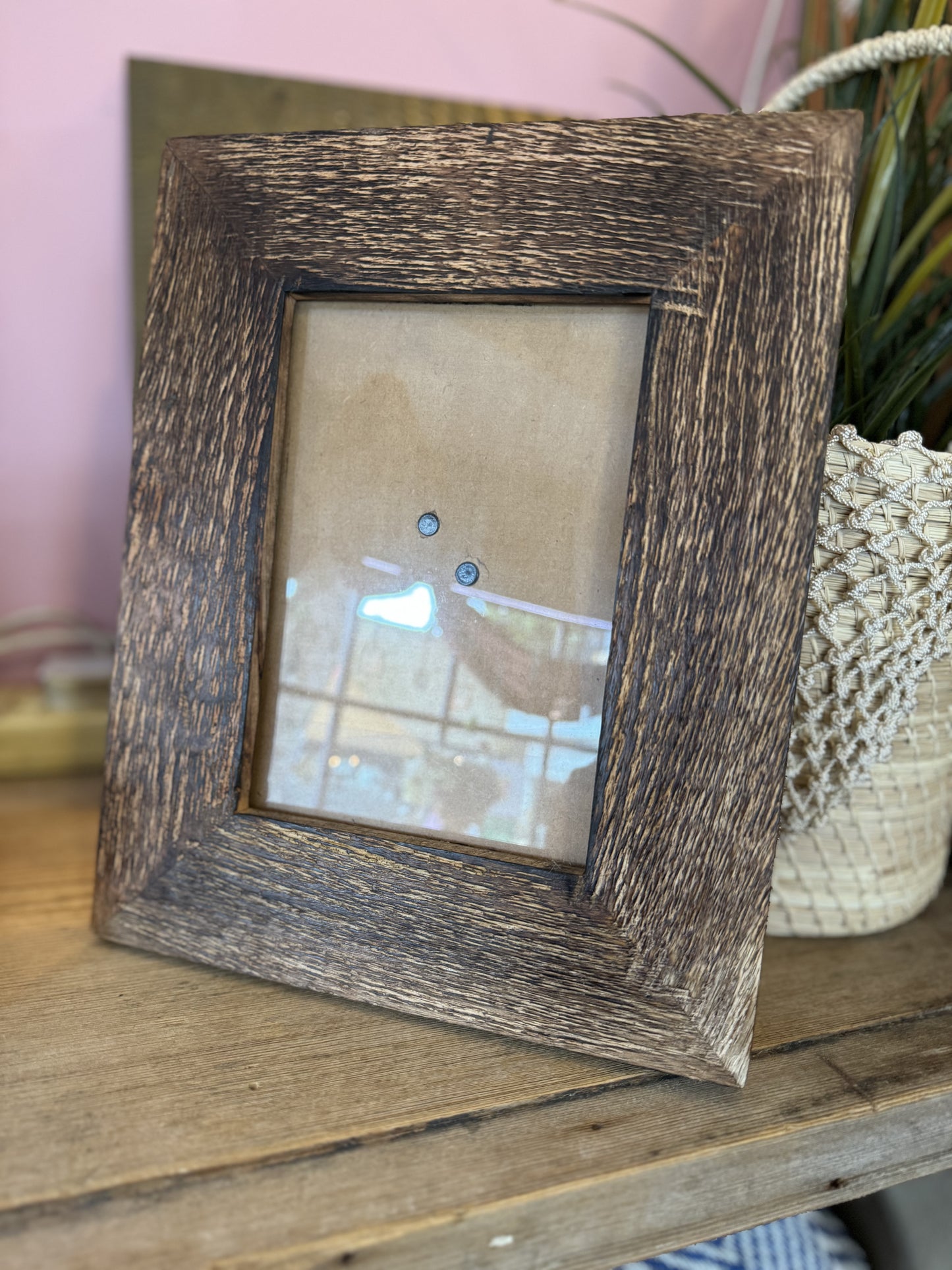 Recycled Glass And Mango Wood Picture Frame