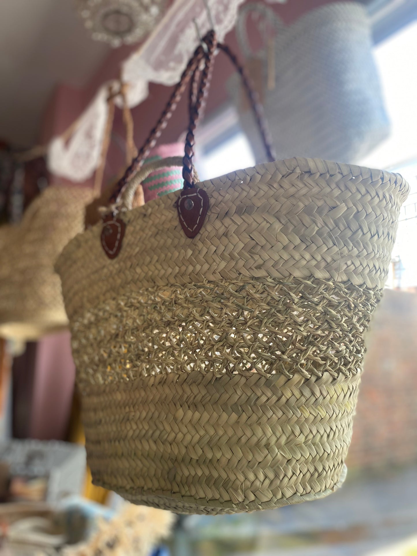 Hand Made Moroccan Shopper Basket Bag