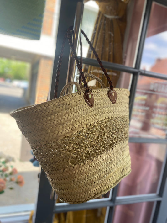 Hand Made Moroccan Shopper Basket Bag