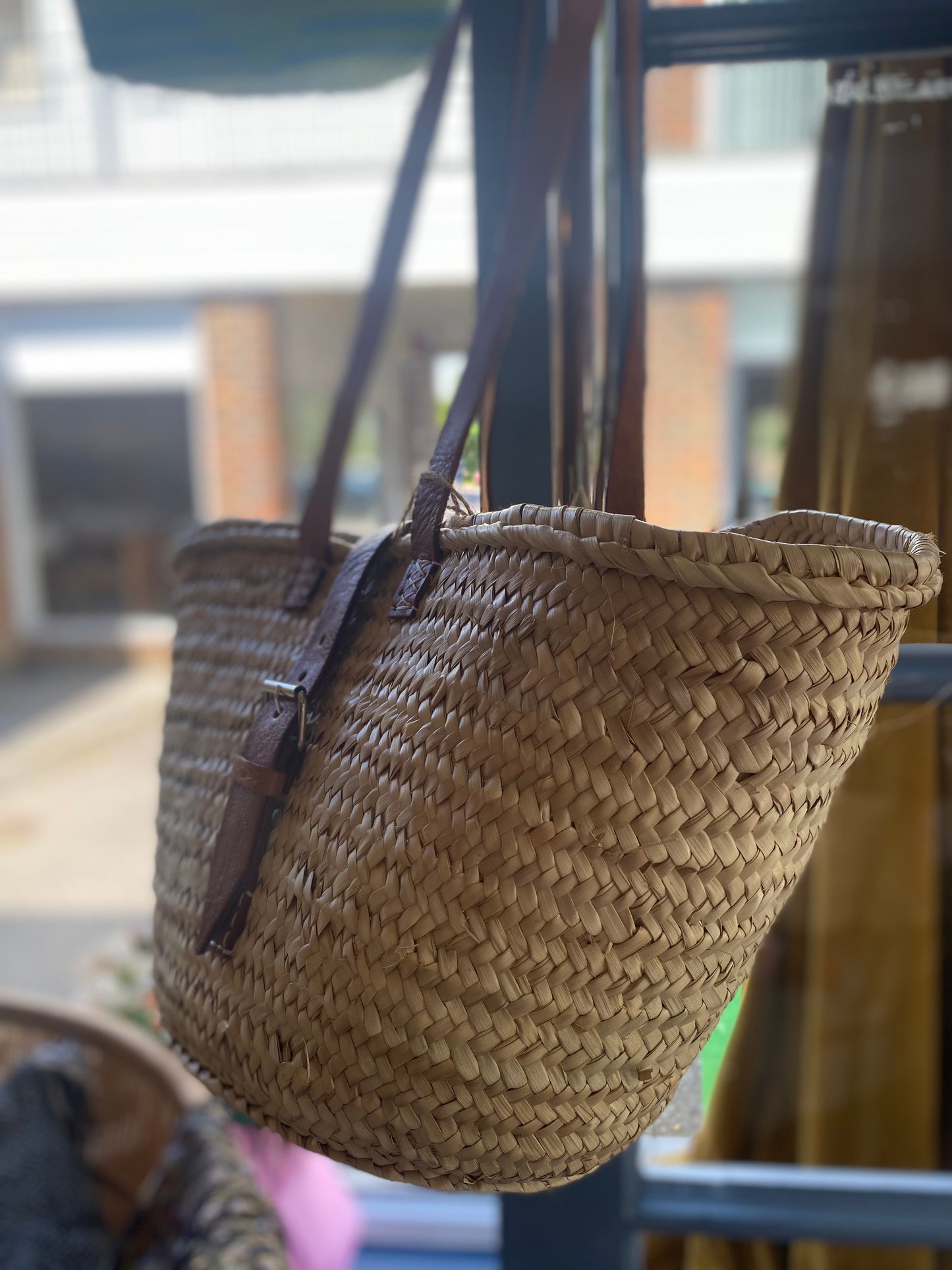 Hand Made Moroccan Shoulder Basket Bag