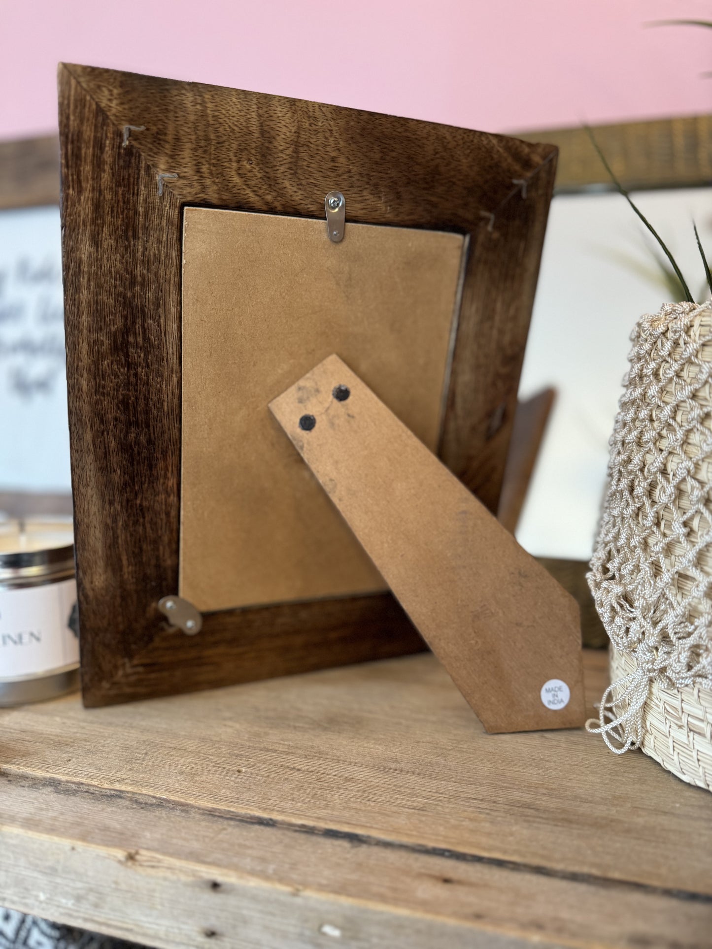 Recycled Glass And Mango Wood Picture Frame