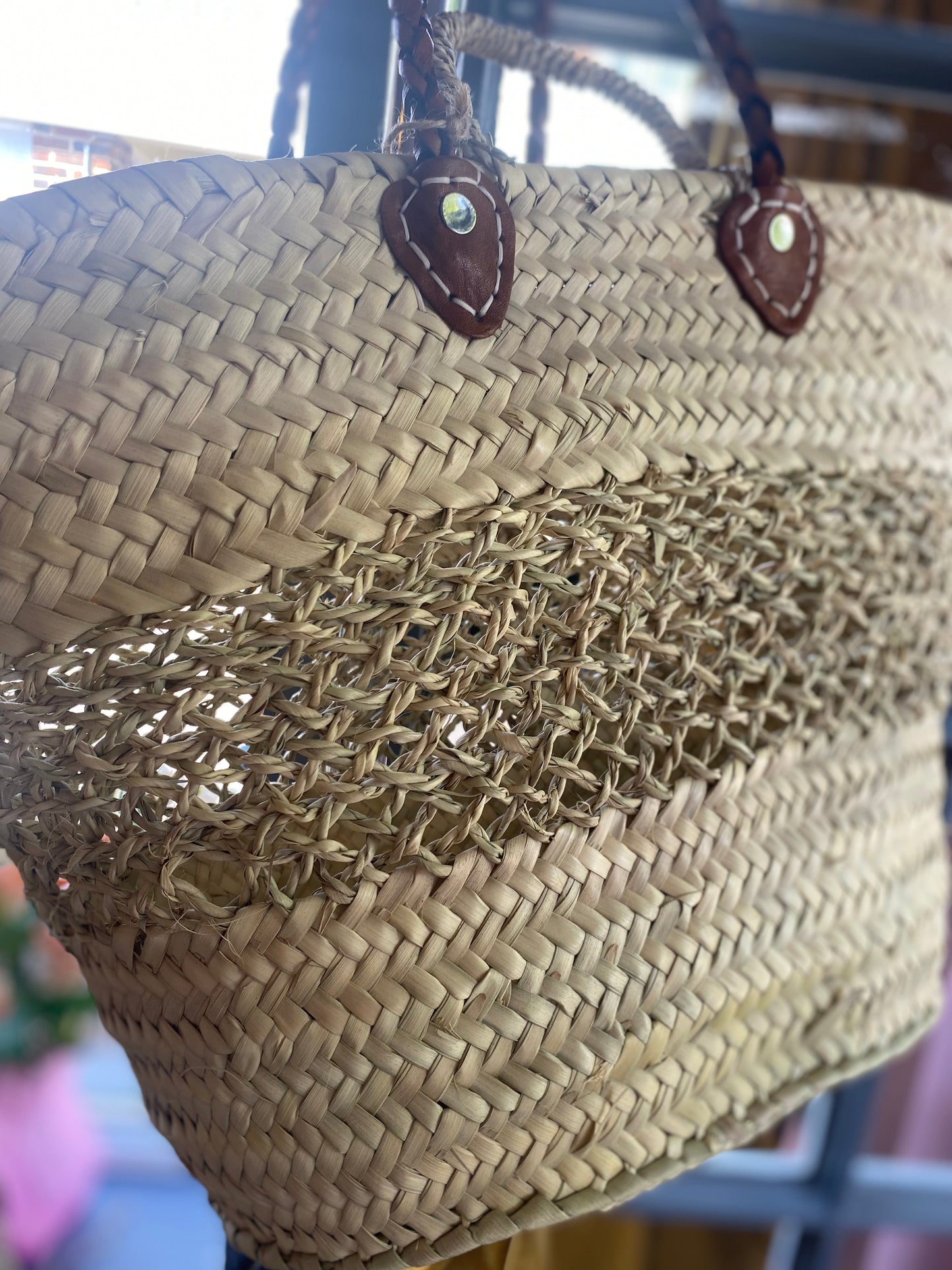 Hand Made Moroccan Shopper Basket Bag