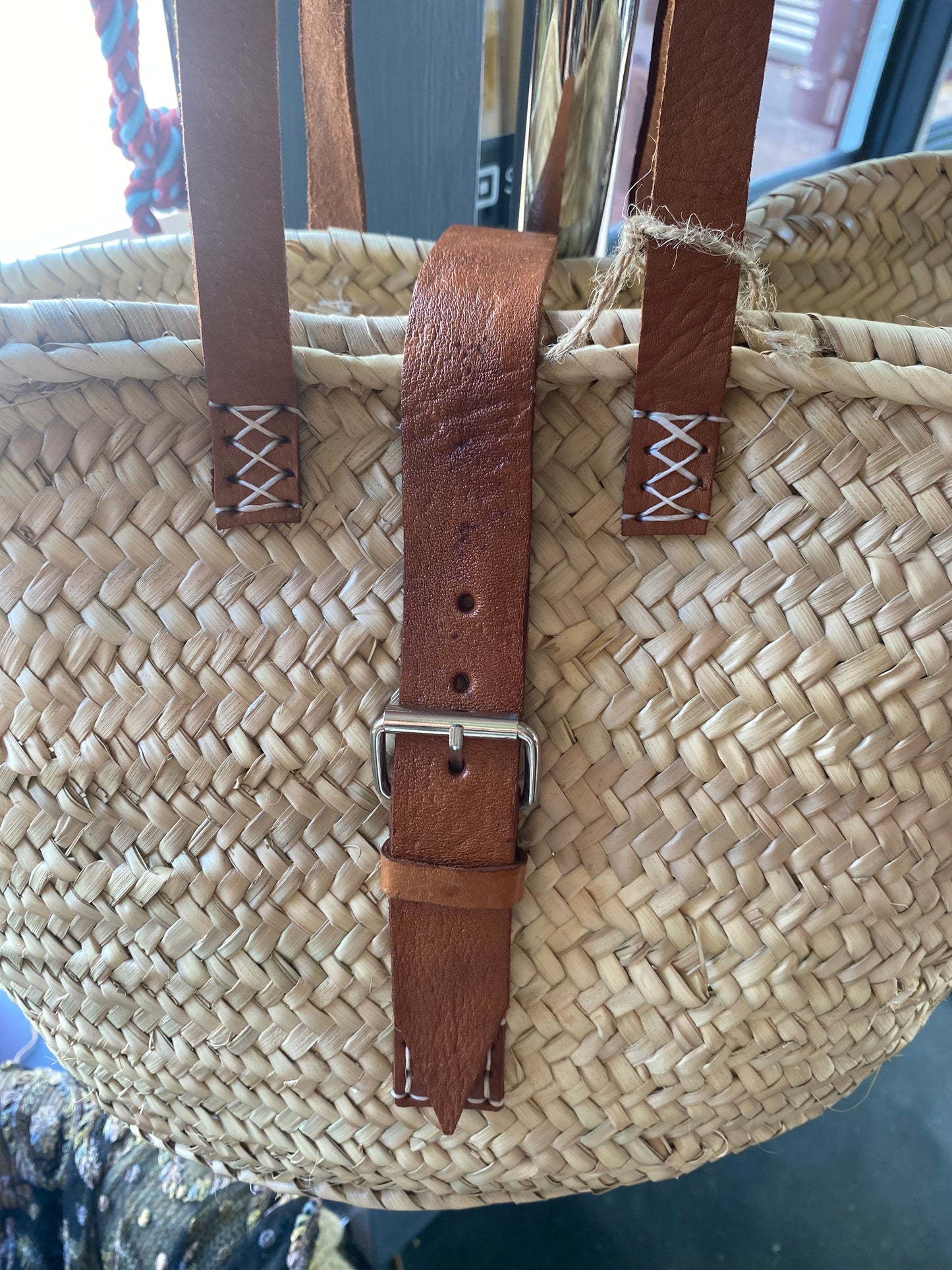 Hand Made Moroccan Shoulder Basket Bag