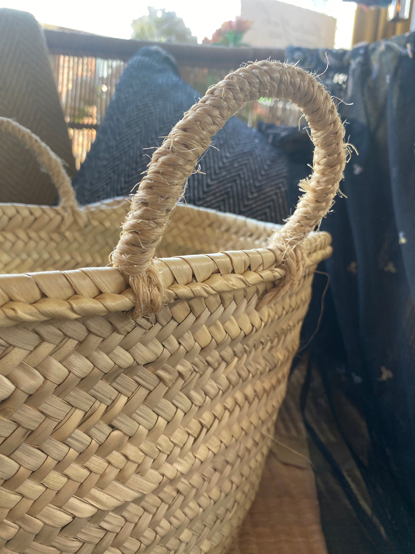 Hand Made Moroccan Small Shopper Basket Bag