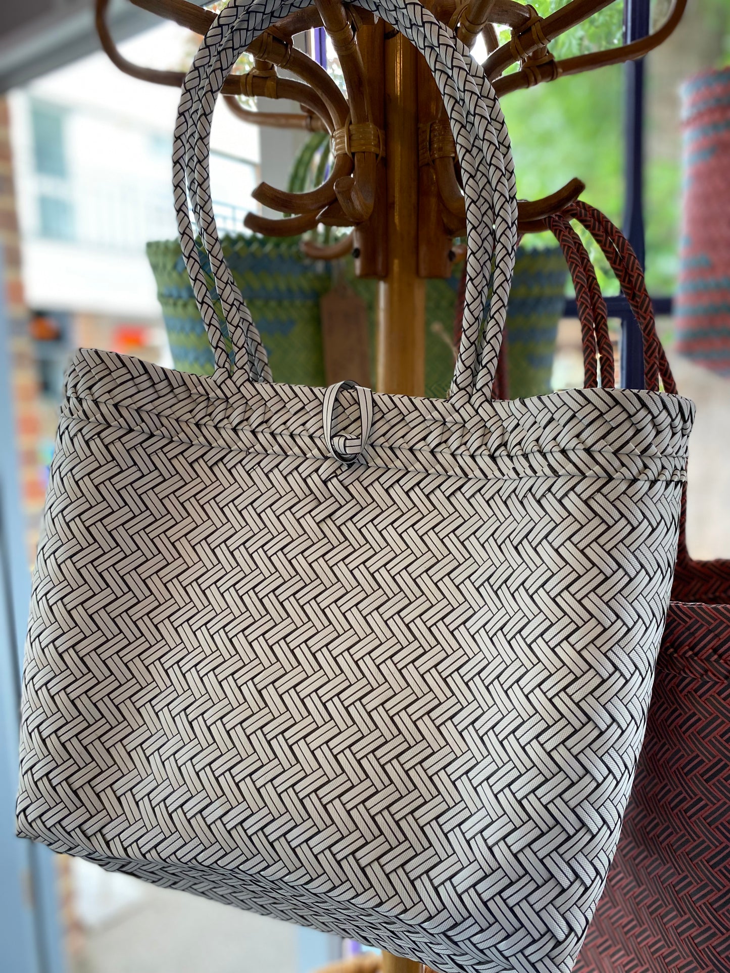 Basket Shopper Bag Made From Plastic Bottles