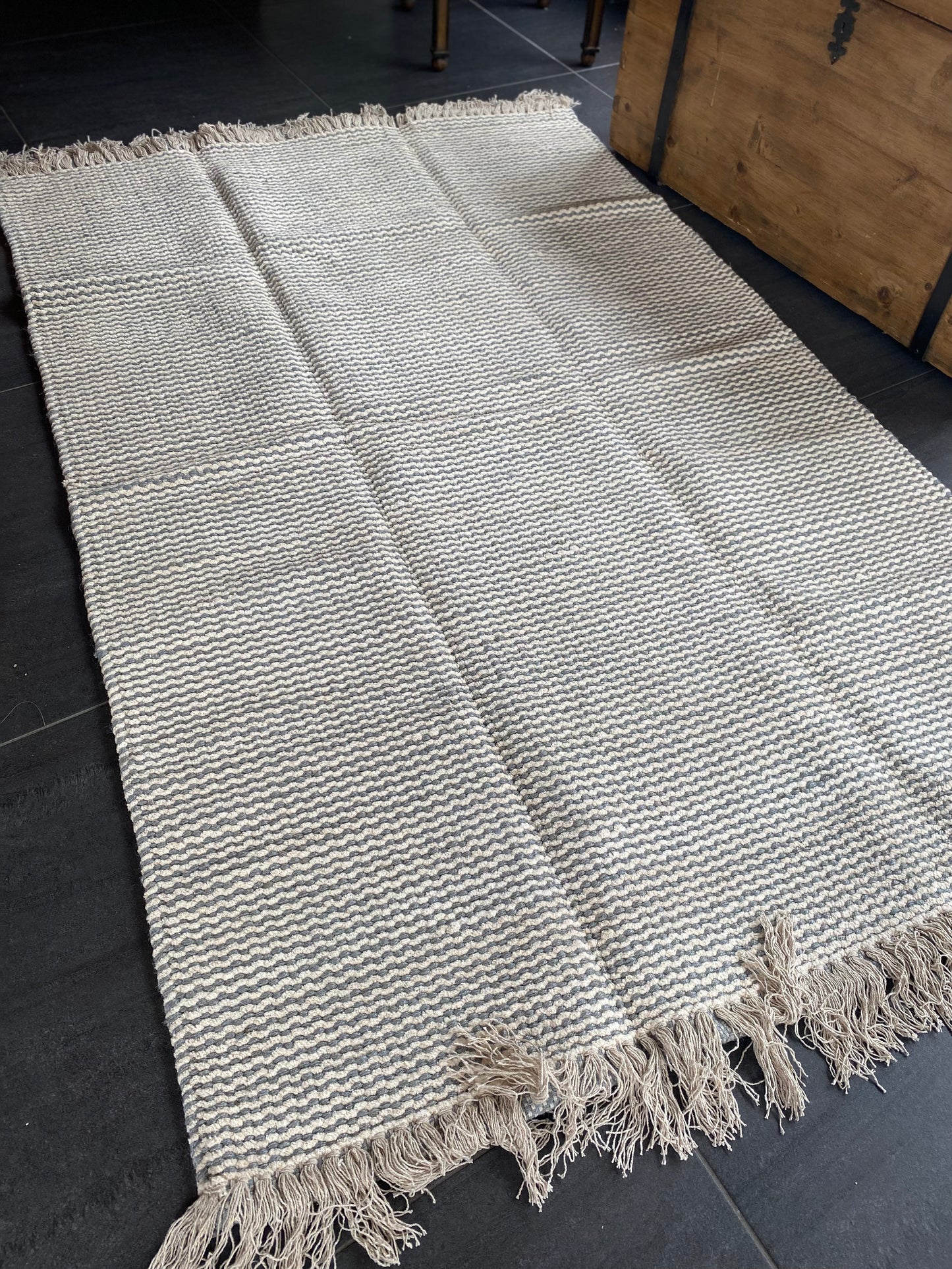 Recycled Cotton and Jute Rug