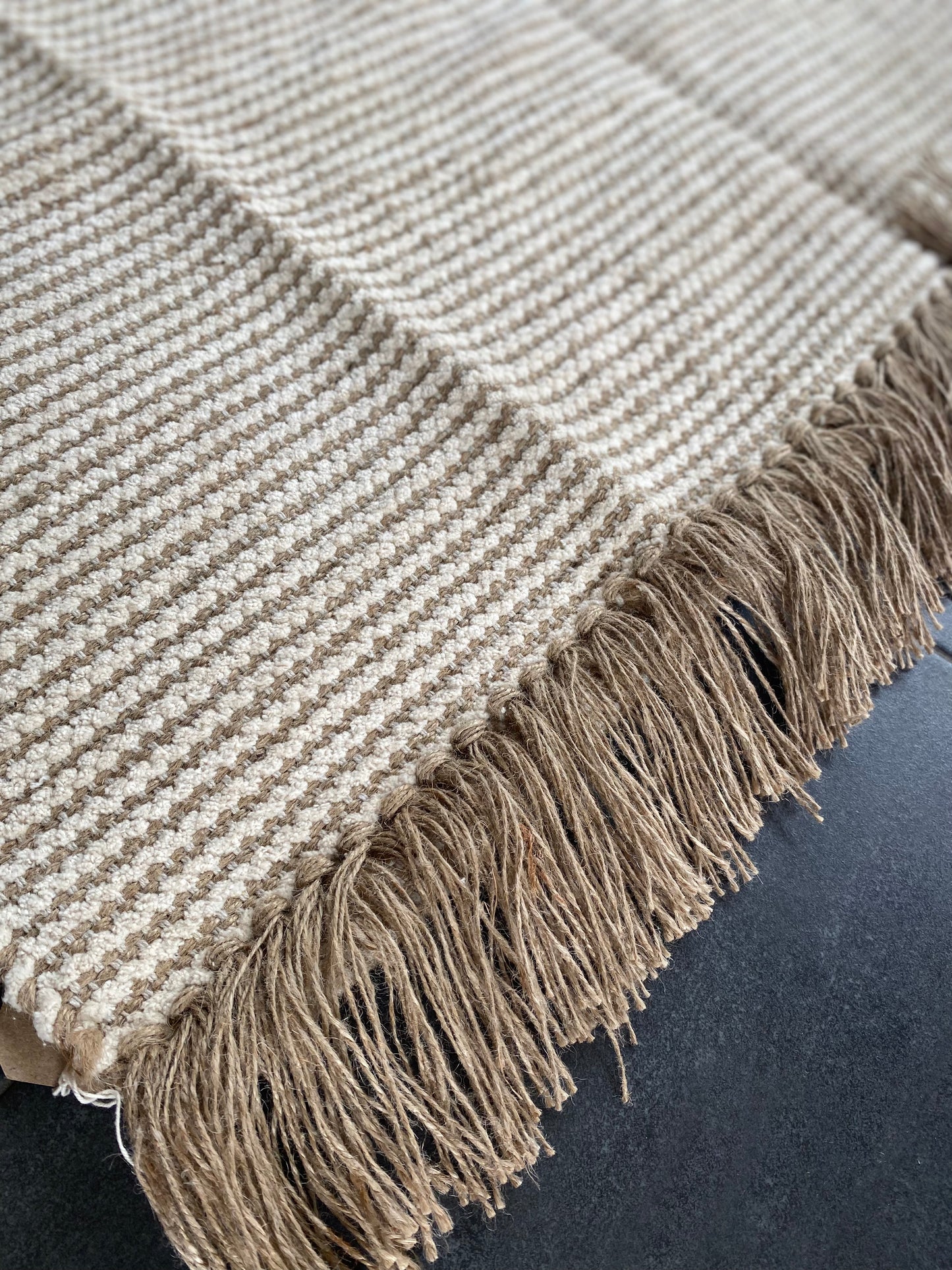 Recycled Cotton and Jute Rug