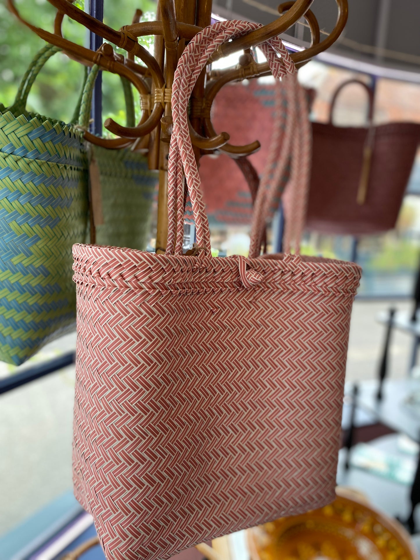 Basket Shopper Bag Made From Plastic Bottles