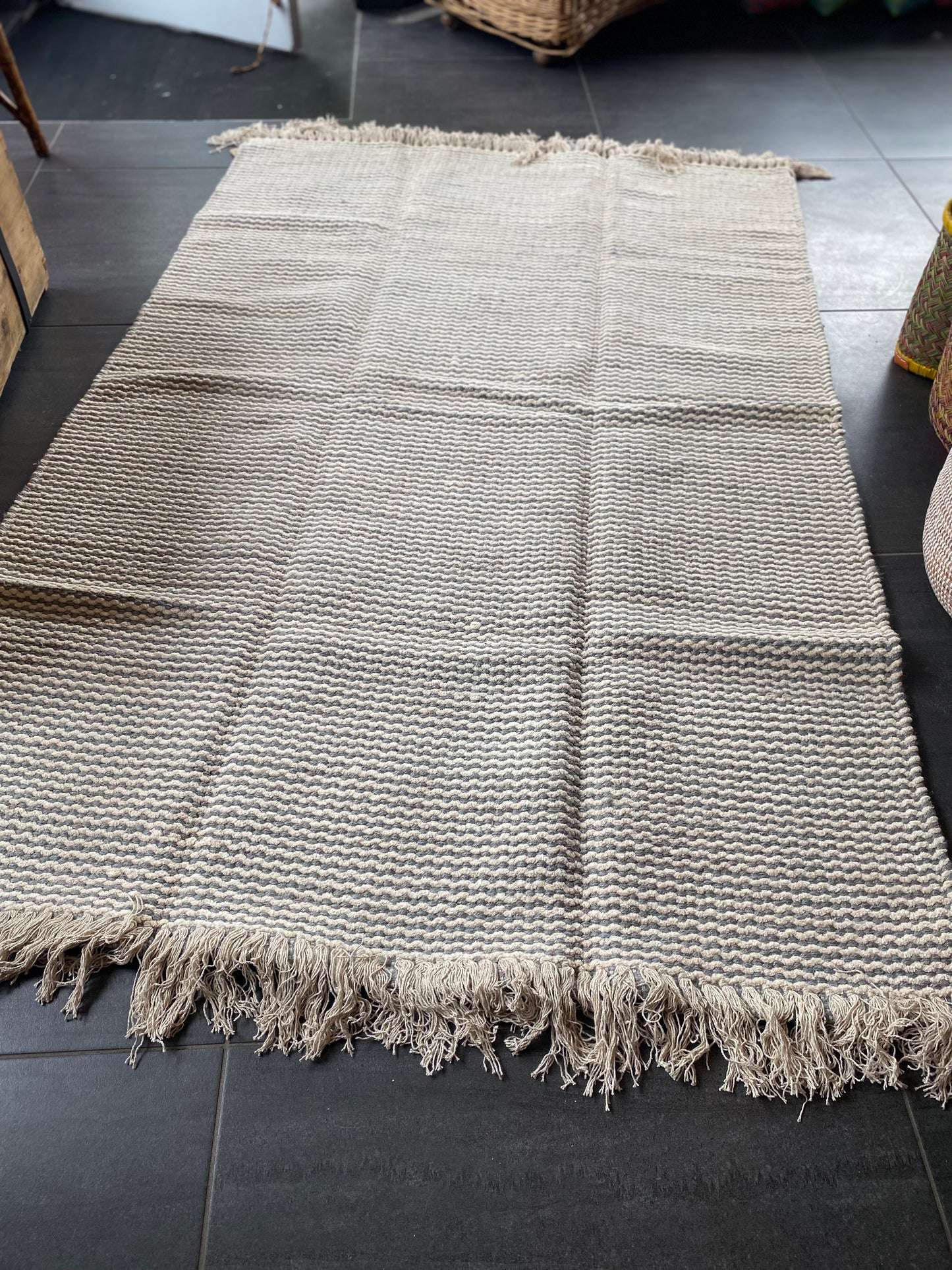 Recycled Cotton and Jute Rug