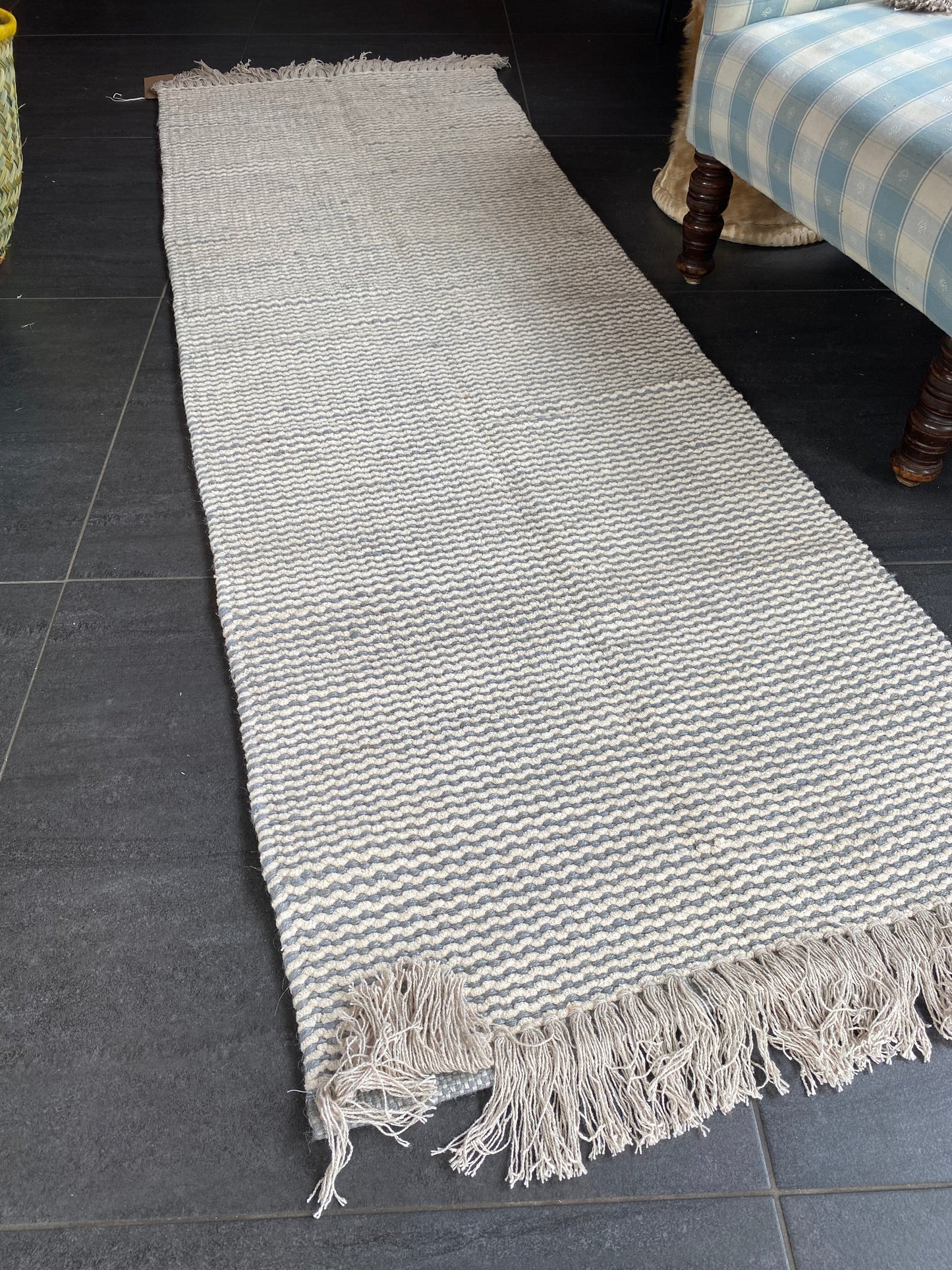 Recycled Cotton and Jute Rug Runner