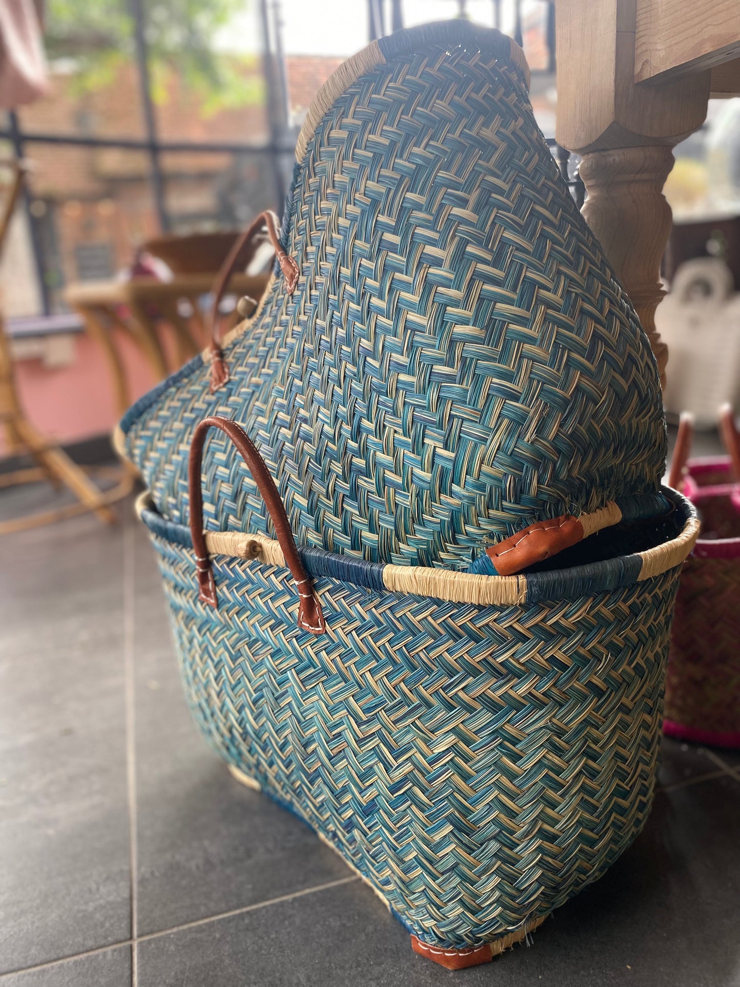 African Fern Basket Bag - Large