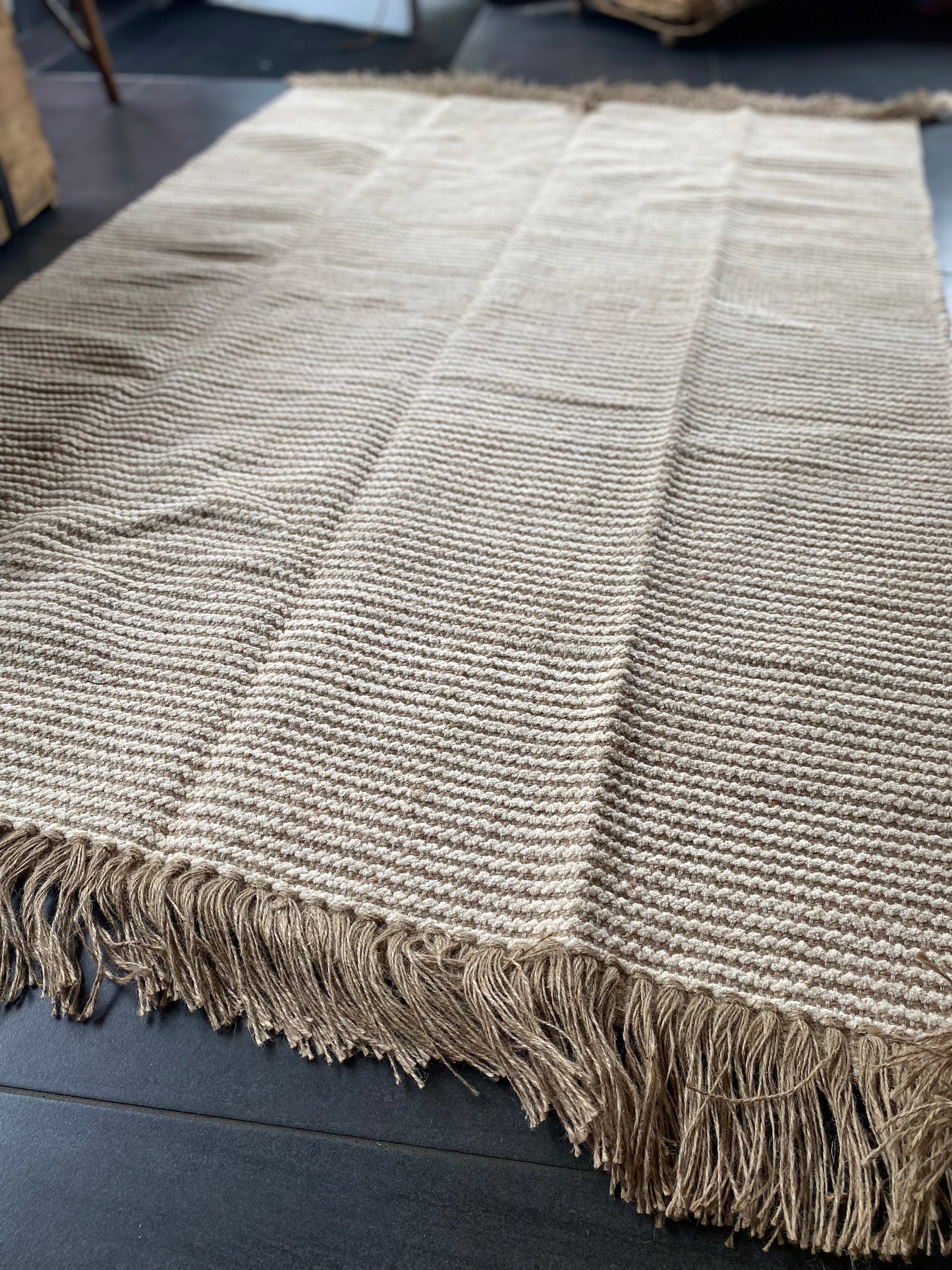 Recycled Cotton and Jute Rug