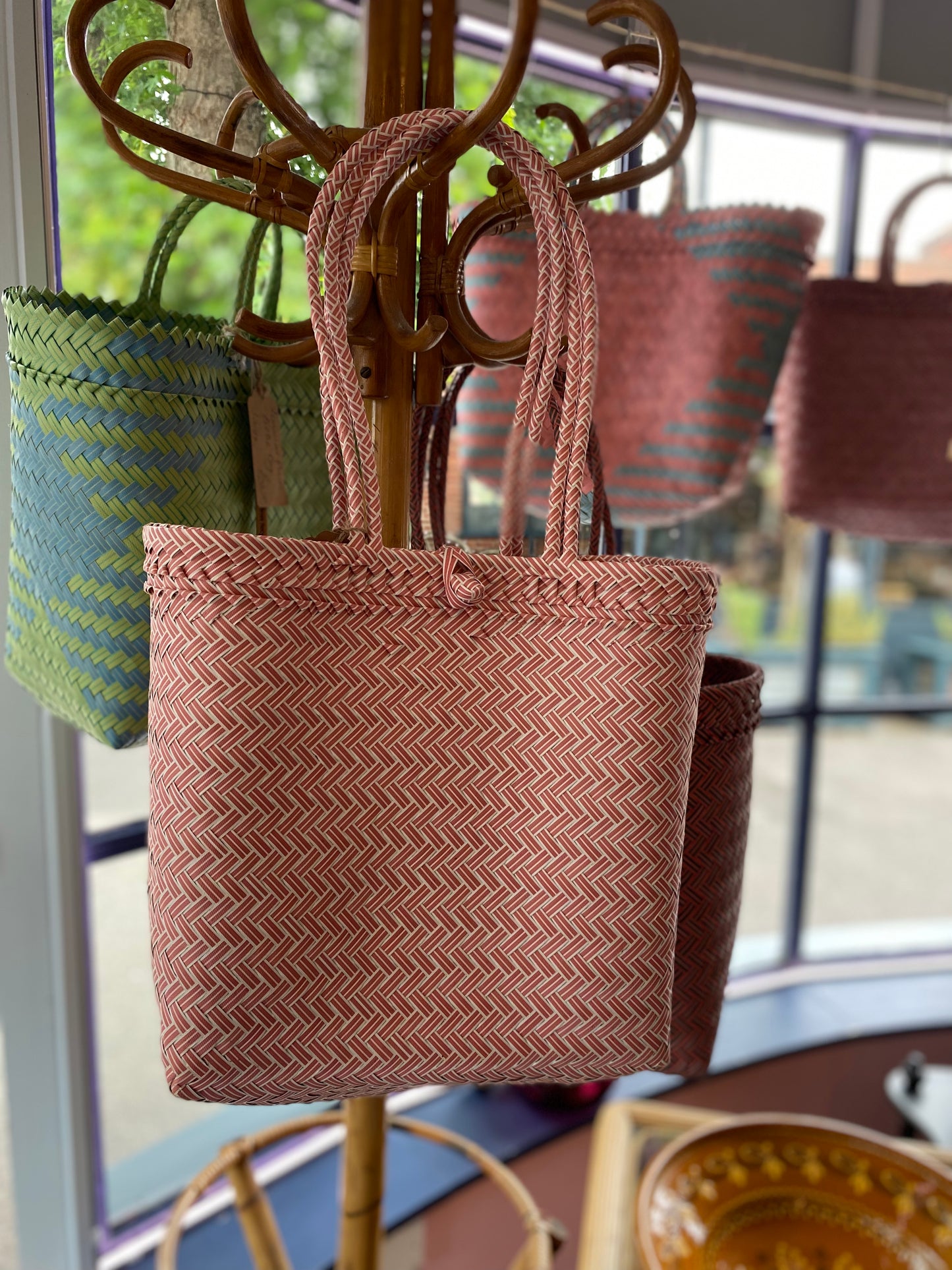 Basket Shopper Bag Made From Plastic Bottles