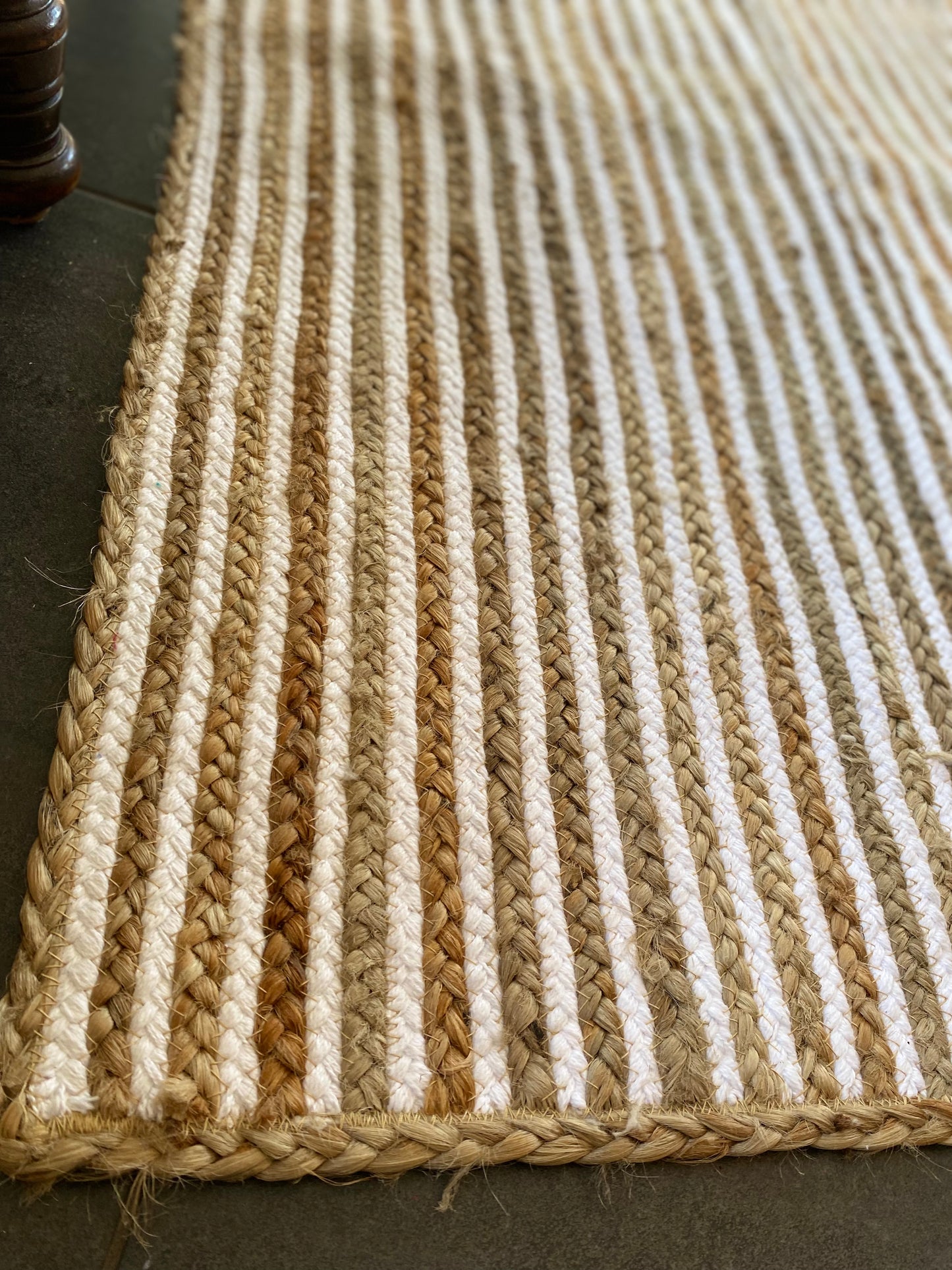 Recycled Cotton and Jute Rug