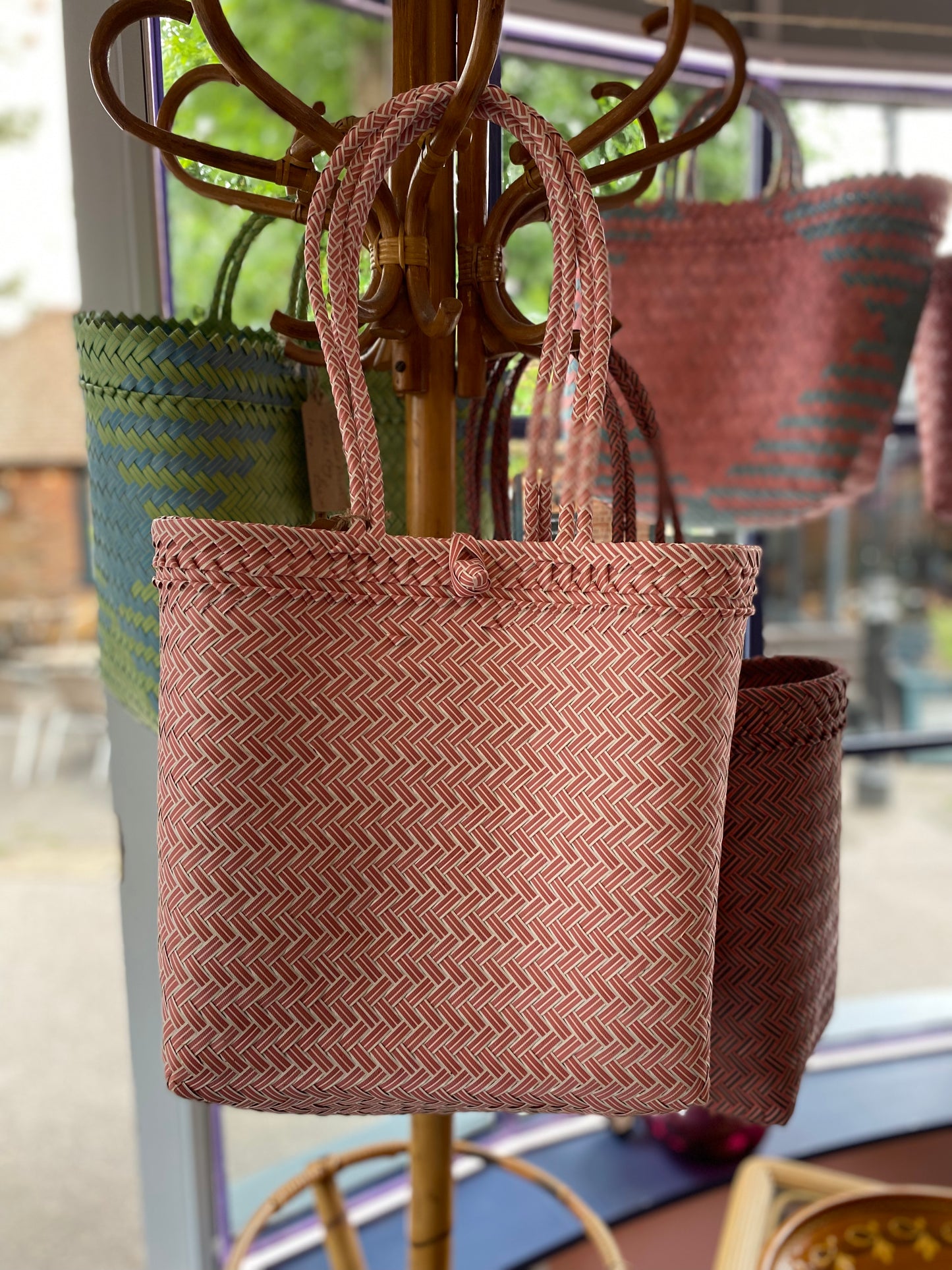 Basket Shopper Bag Made From Plastic Bottles