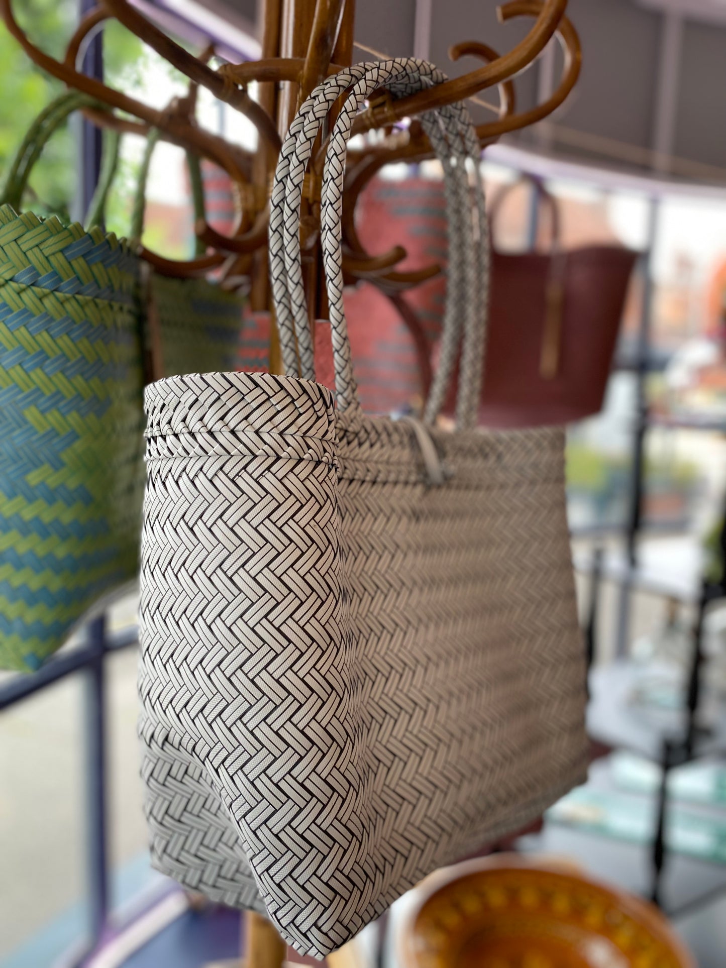 Basket Shopper Bag Made From Plastic Bottles