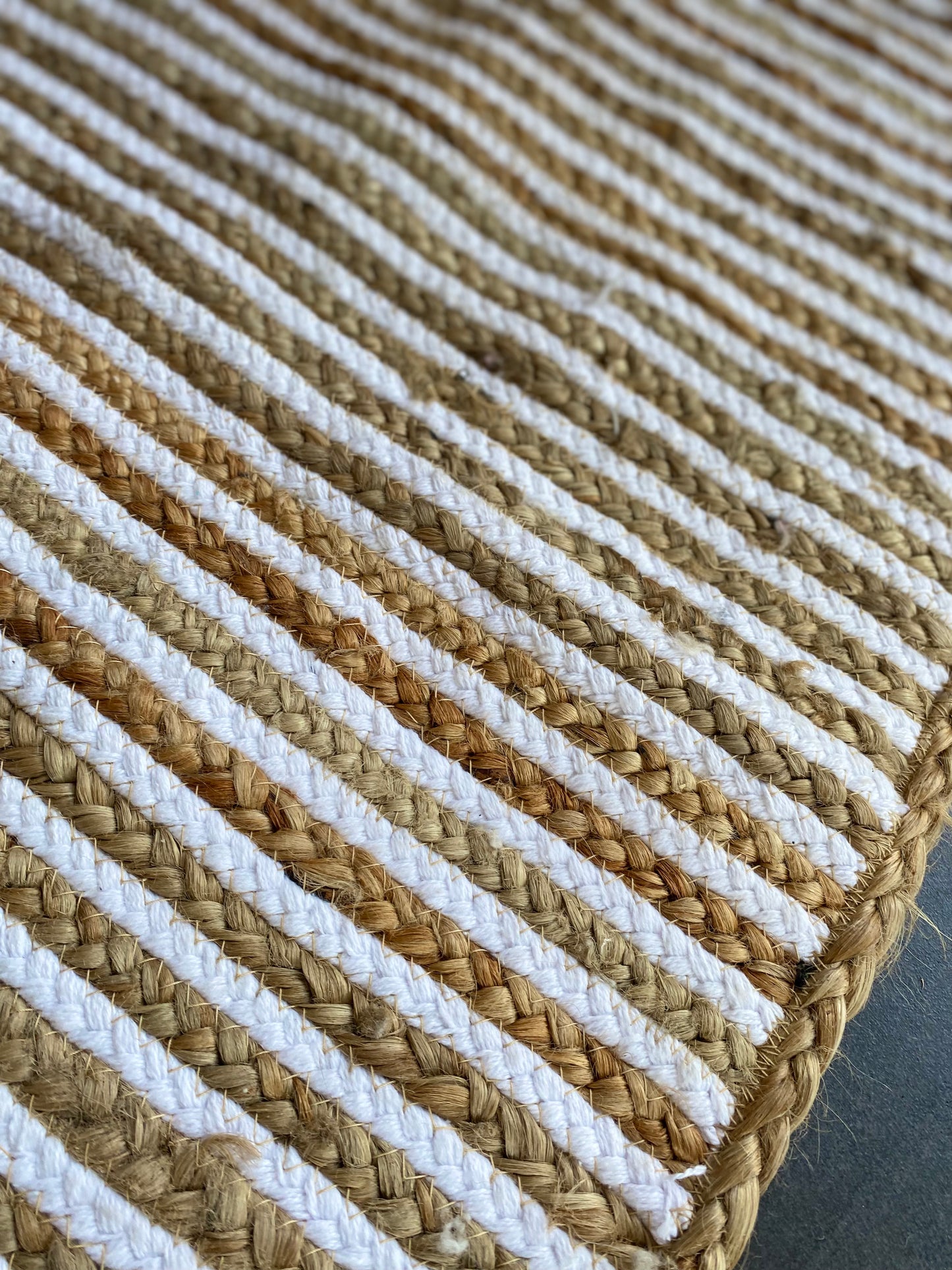 Recycled Cotton and Jute Rug