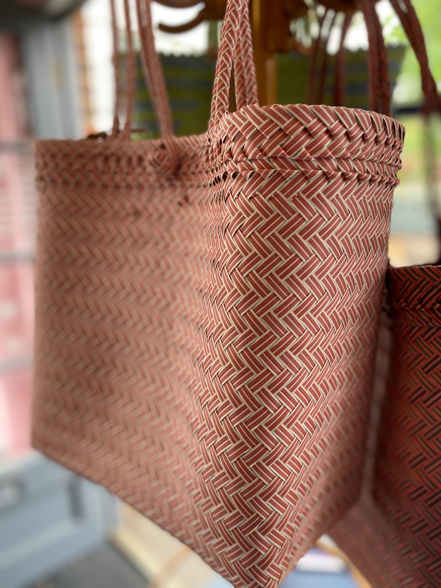 Basket Shopper Bag Made From Plastic Bottles