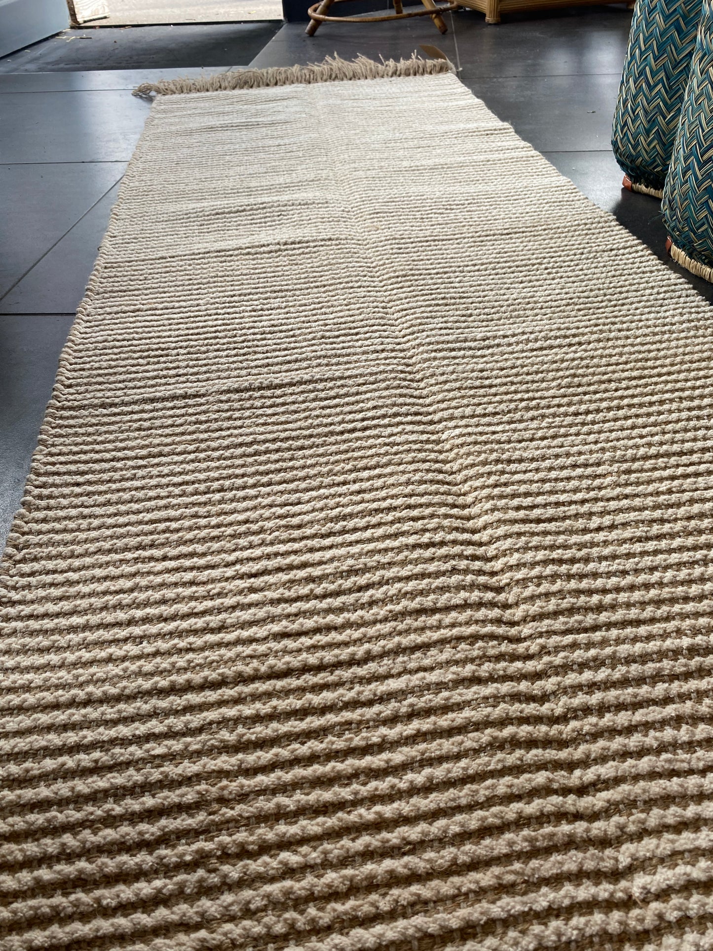 Recycled Cotton and Jute Rug Runner