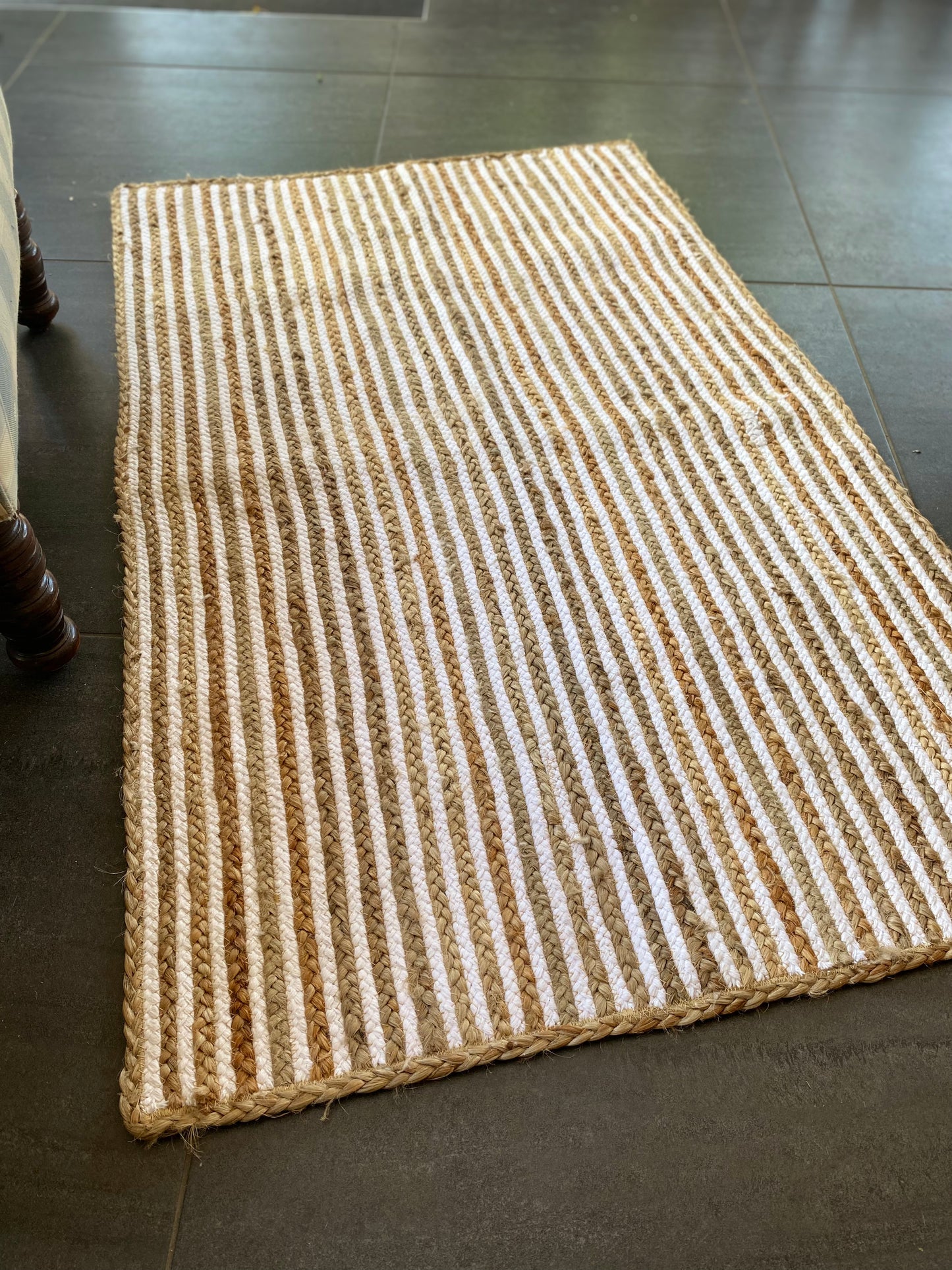 Recycled Cotton and Jute Rug