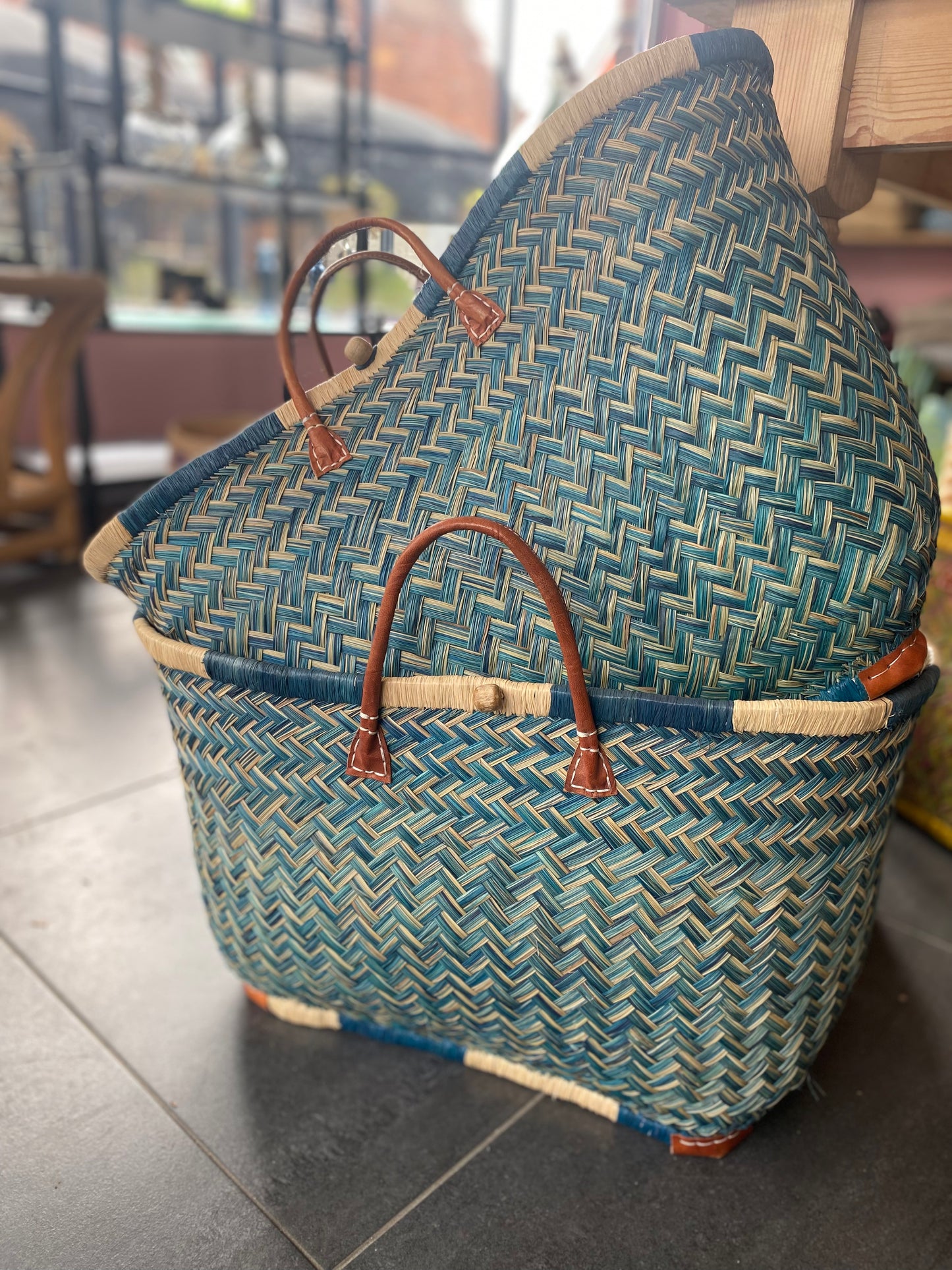 African Fern Basket Bag - Large