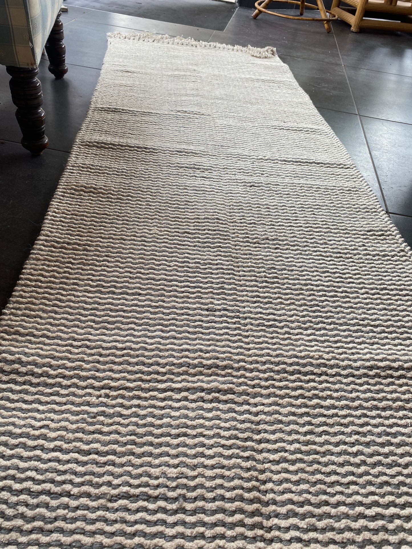 Recycled Cotton and Jute Rug Runner