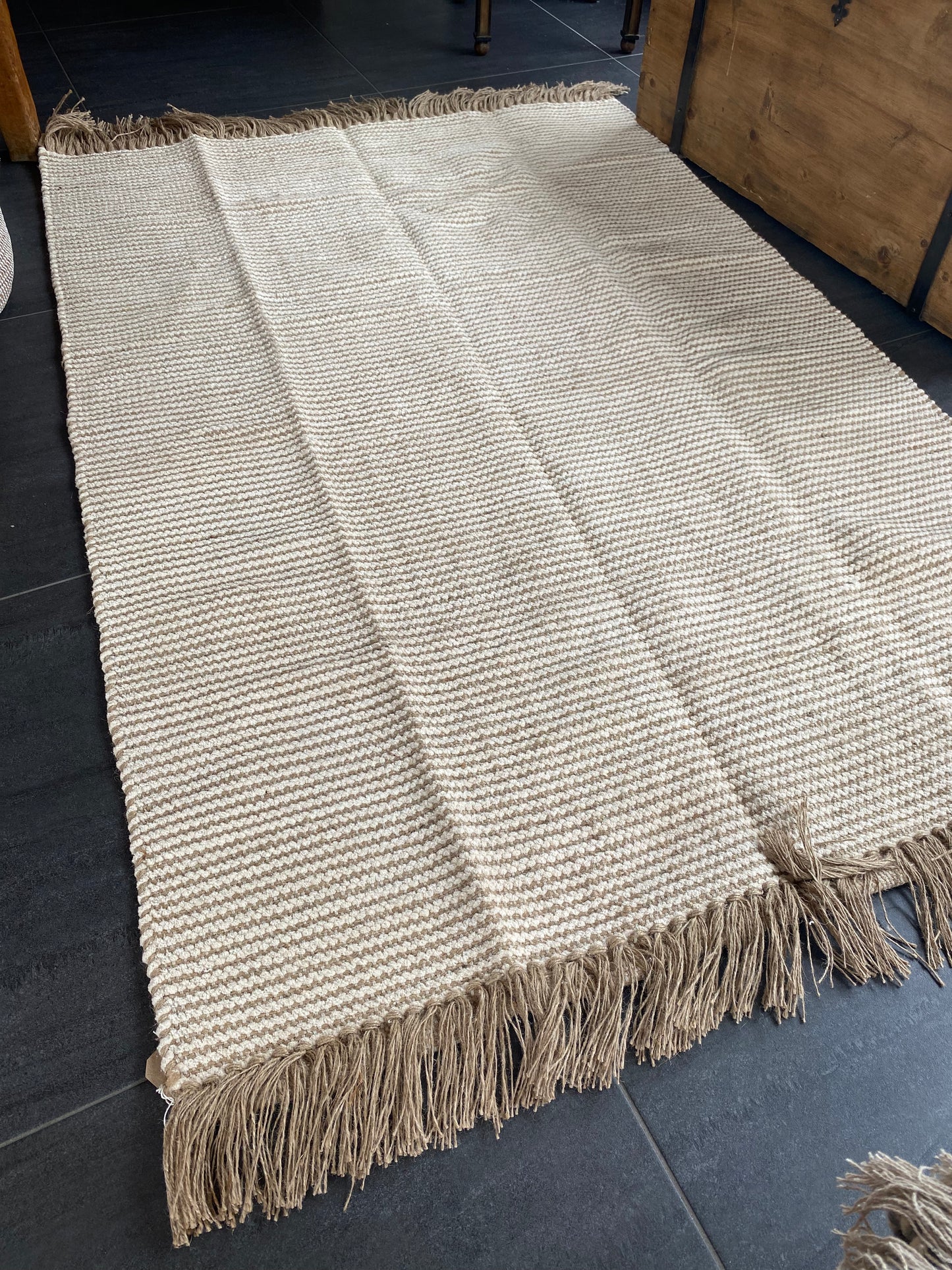 Recycled Cotton and Jute Rug