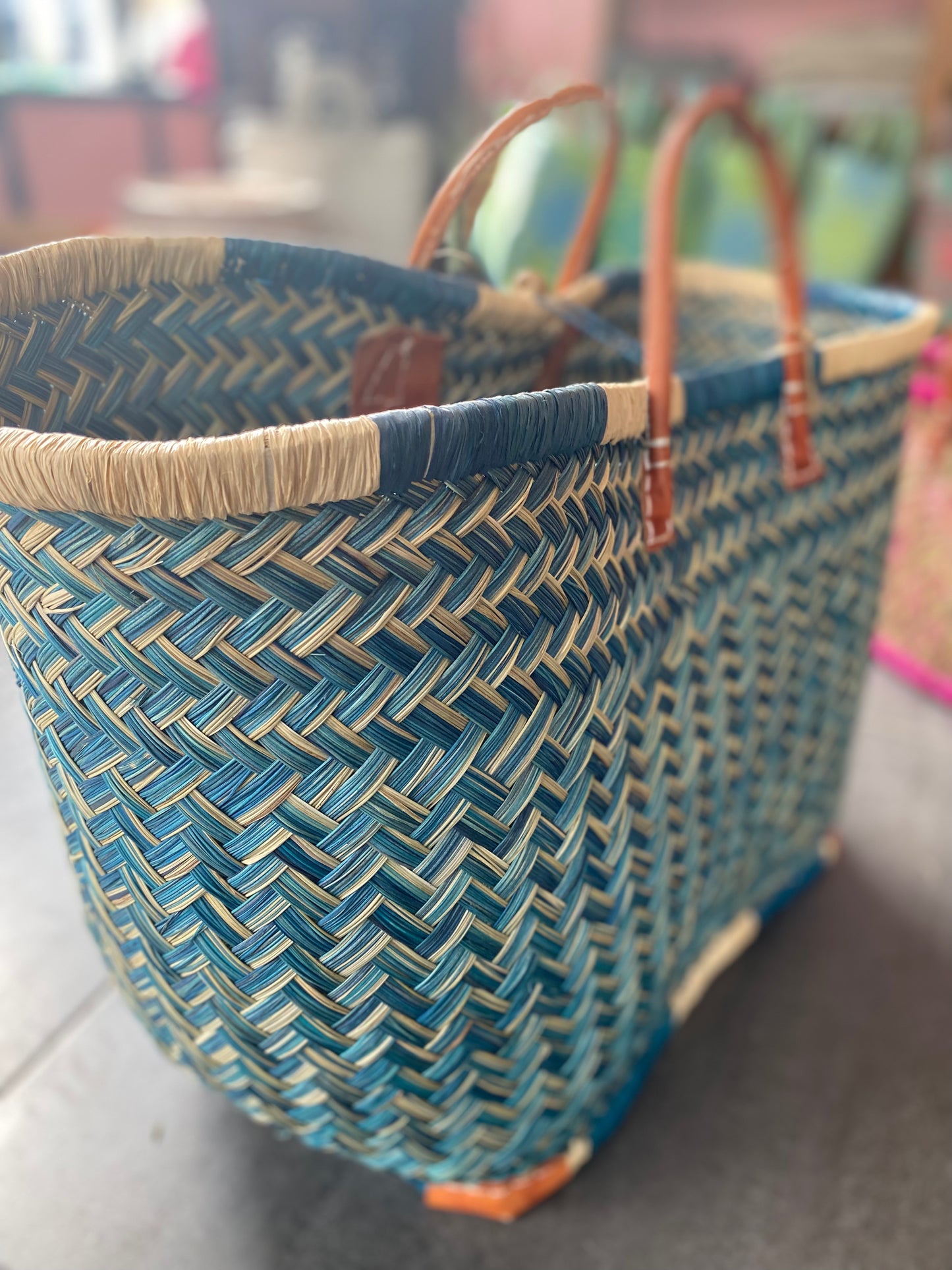 African Fern Basket Bag - Large