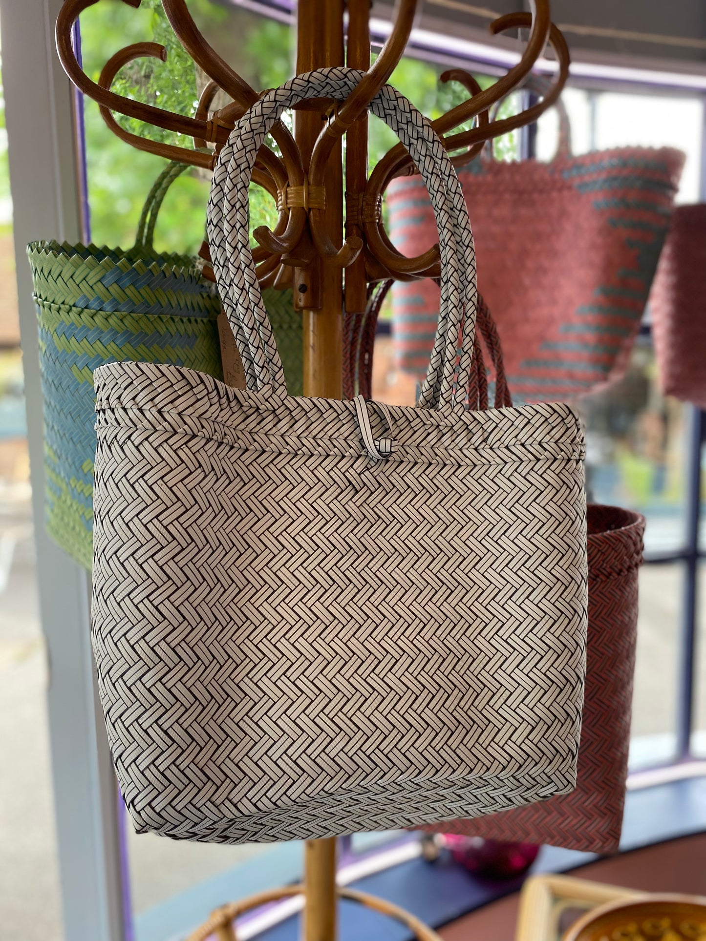 Basket Shopper Bag Made From Plastic Bottles