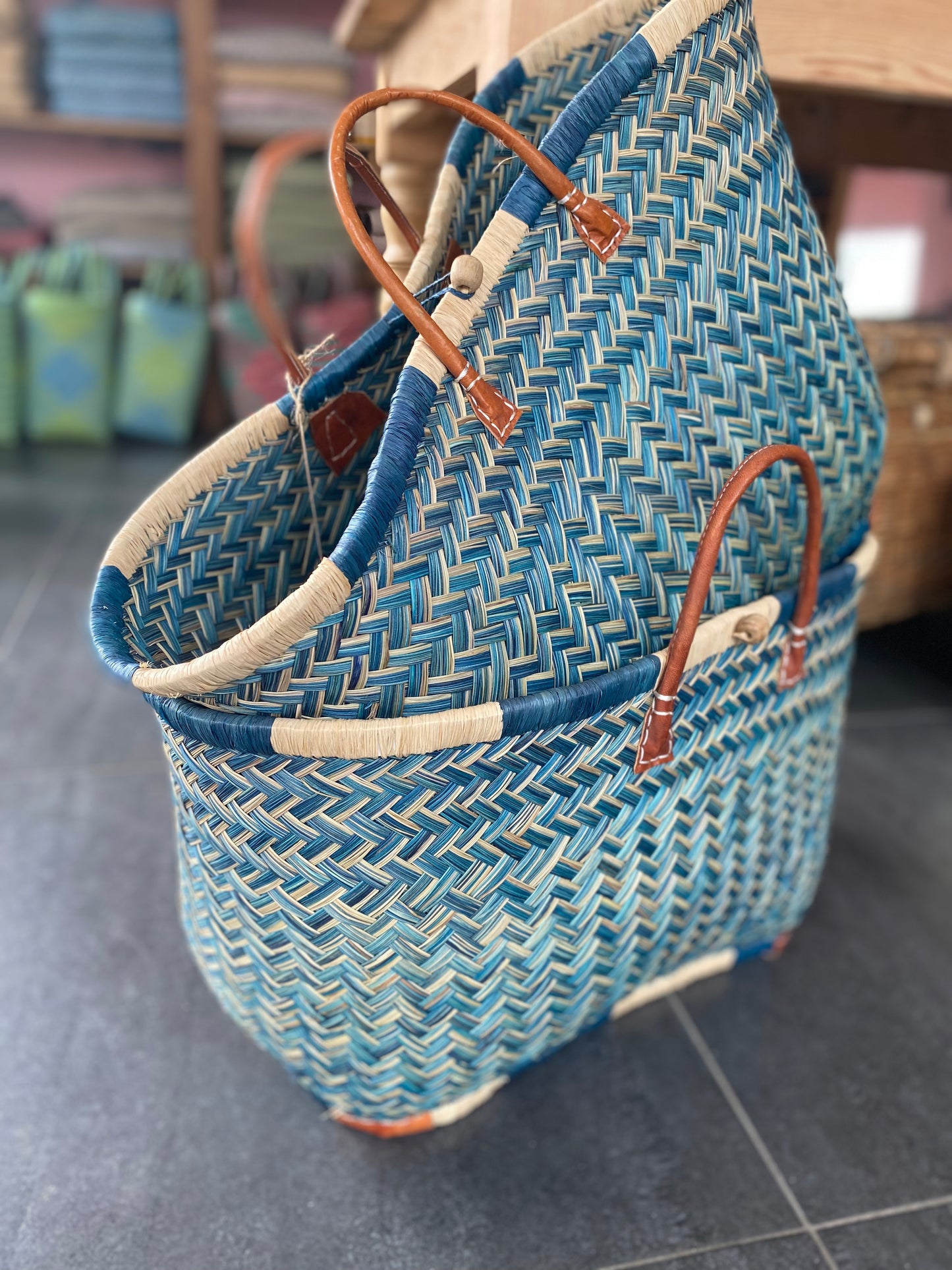 African Fern Basket Bag - Large