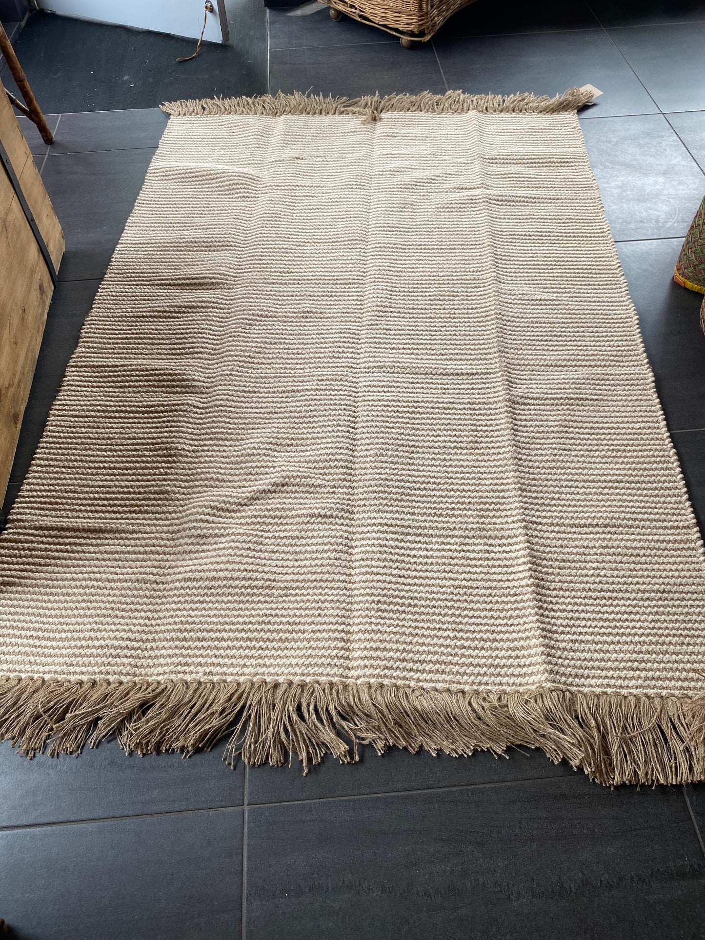 Recycled Cotton and Jute Rug