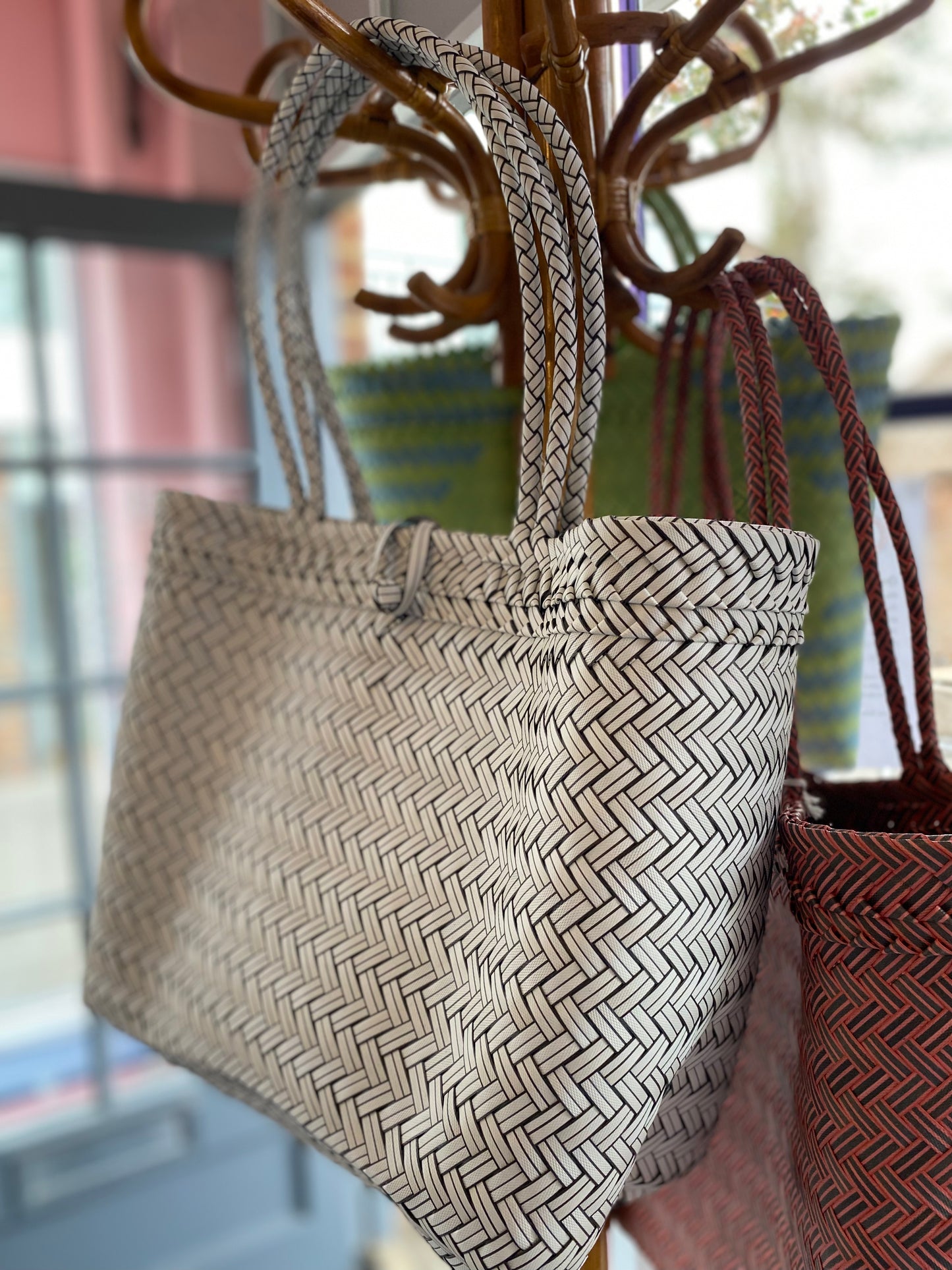 Basket Shopper Bag Made From Plastic Bottles