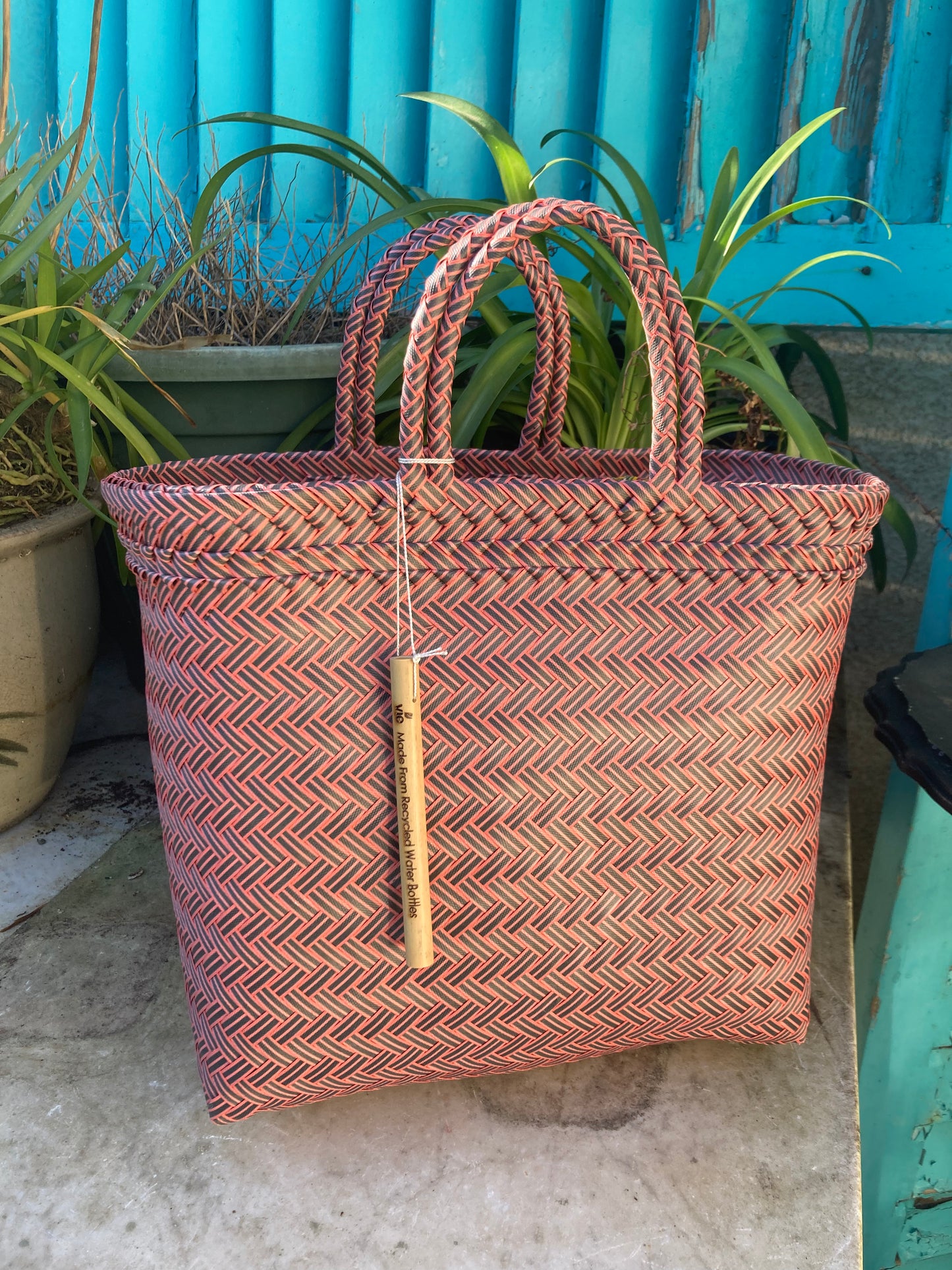 Basket Bag Made From Plastic Bottles