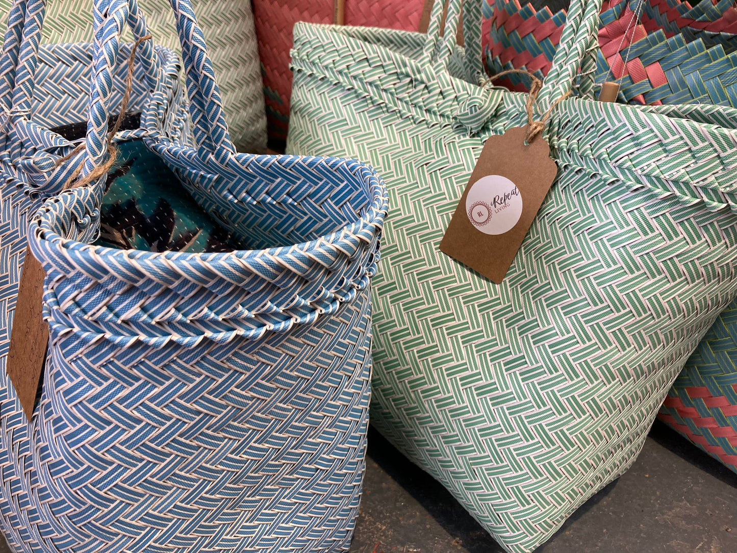 Basket Bag Made From Plastic Bottles