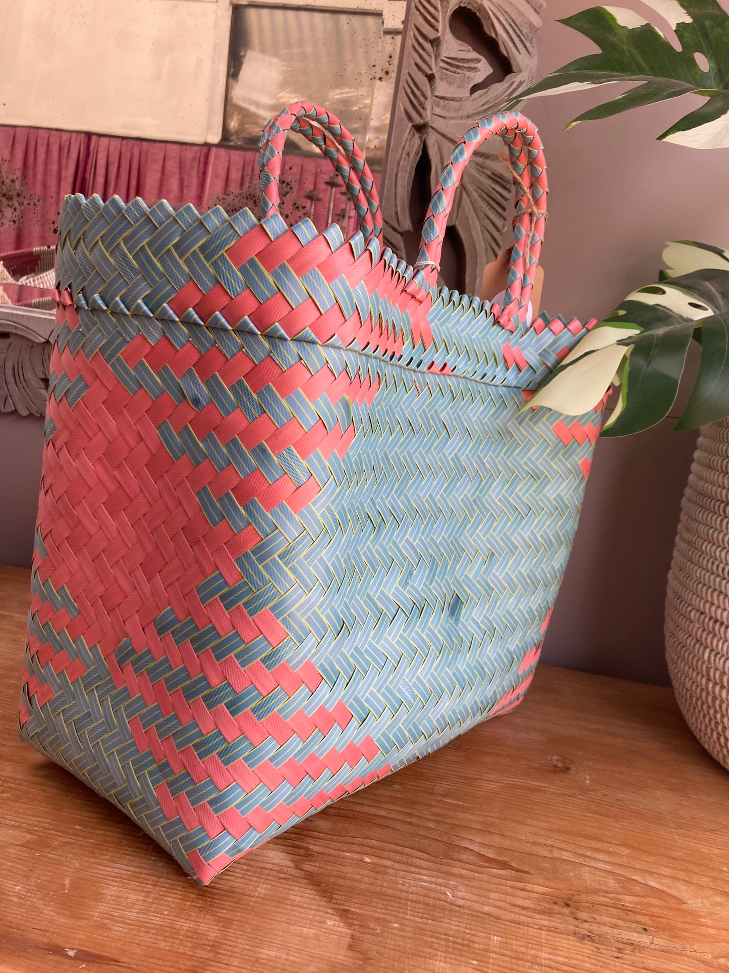 Basket Bag Made From Plastic Bottles