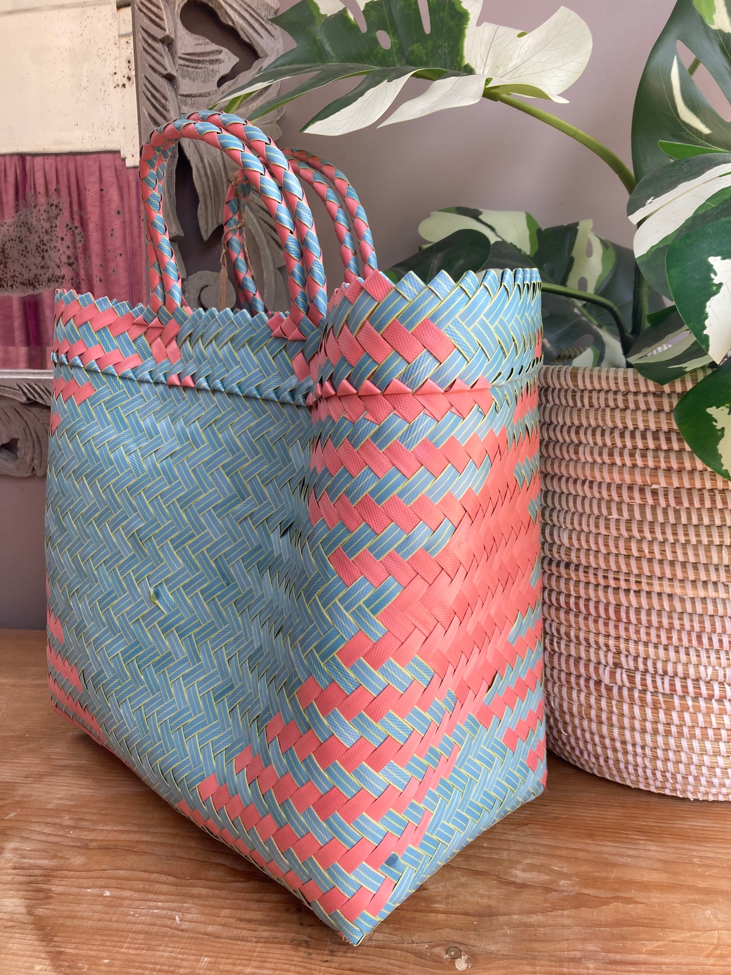 Basket Bag Made From Plastic Bottles