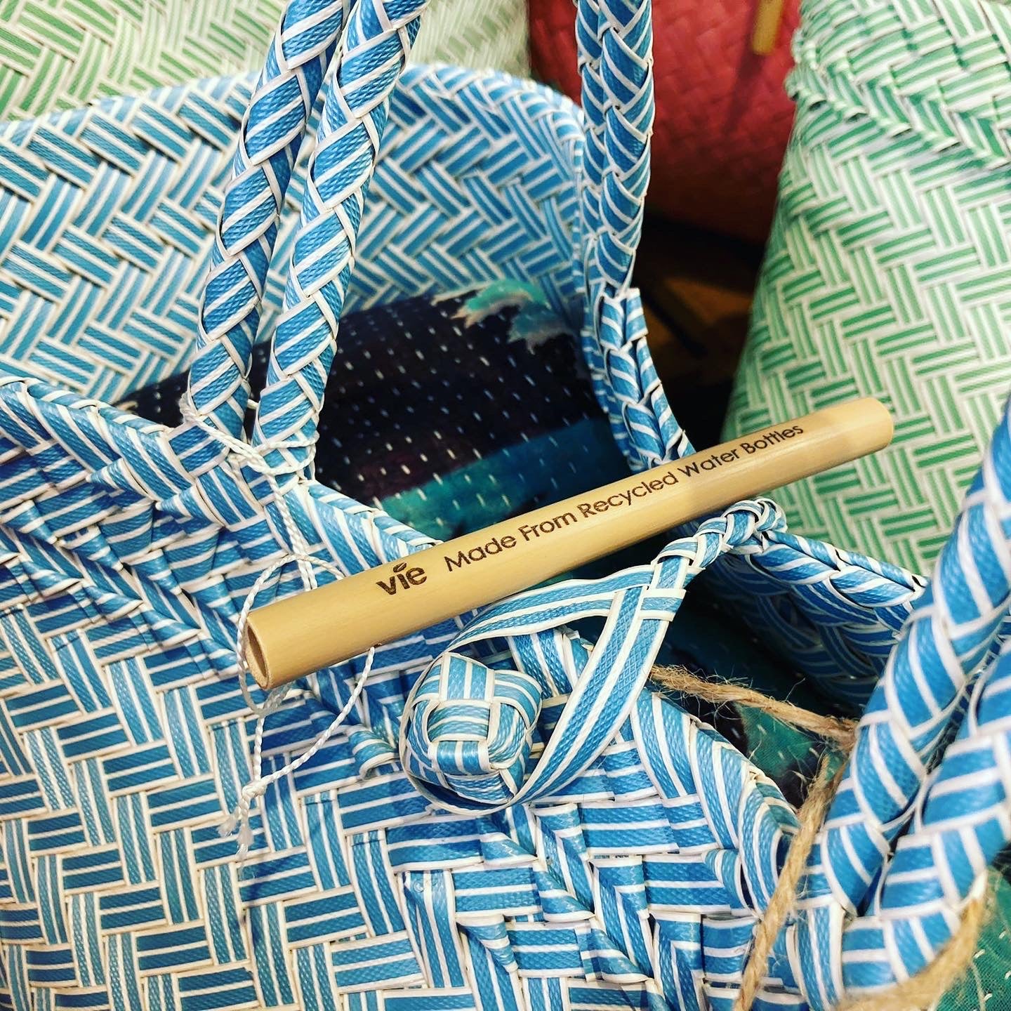 Basket Bag Made From Plastic Bottles