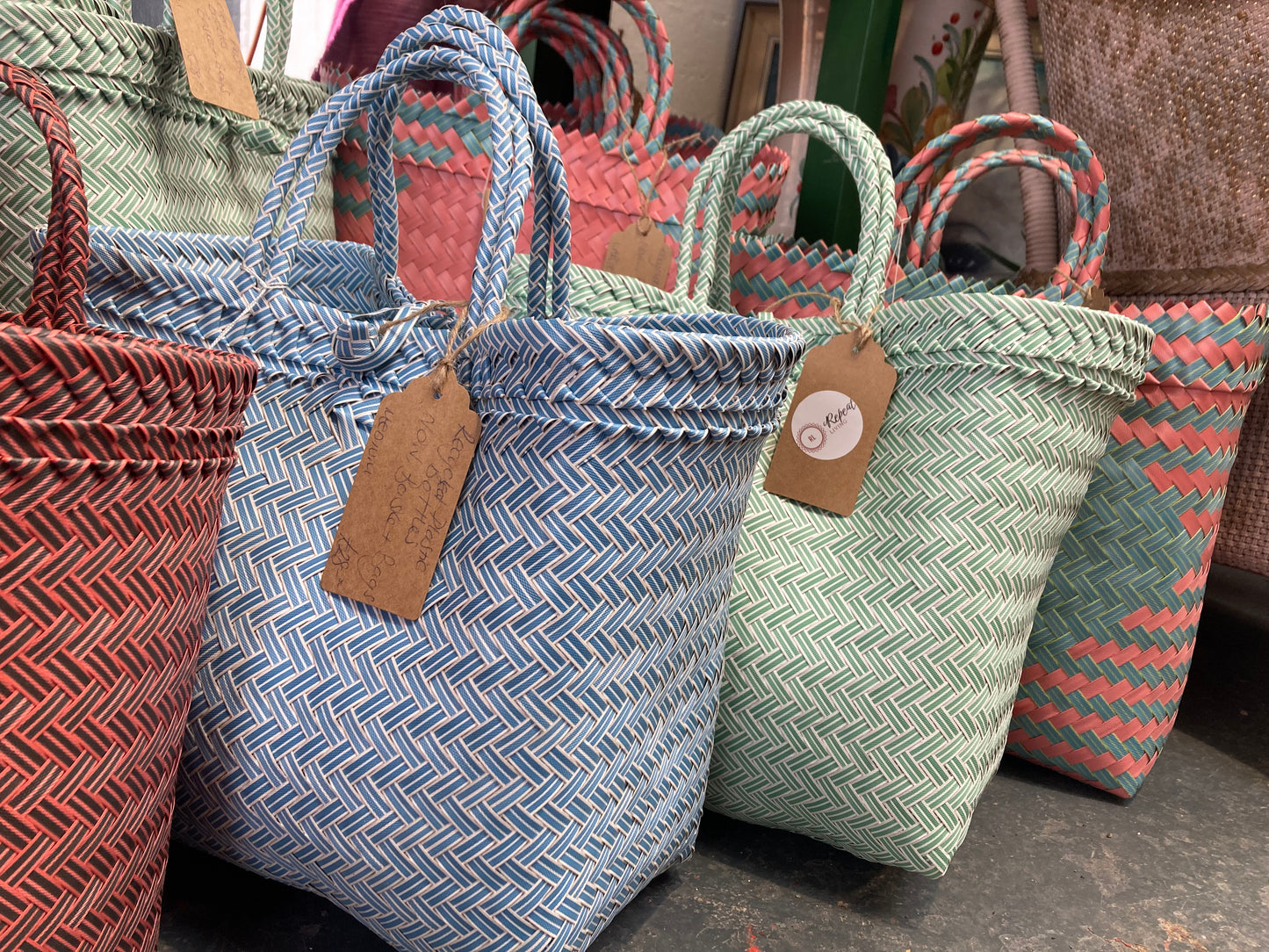 Basket Bag Made From Plastic Bottles