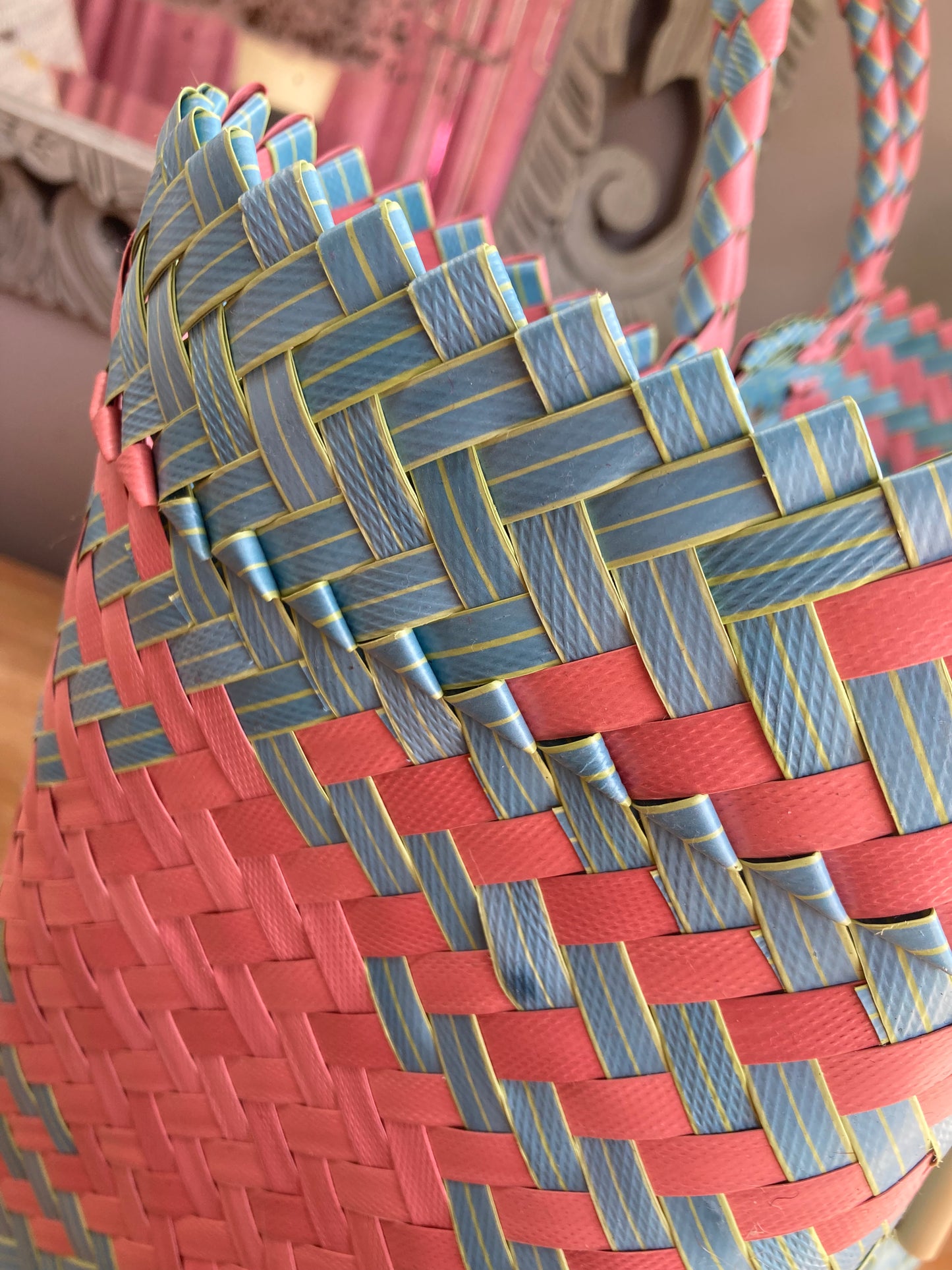 Basket Bag Made From Plastic Bottles