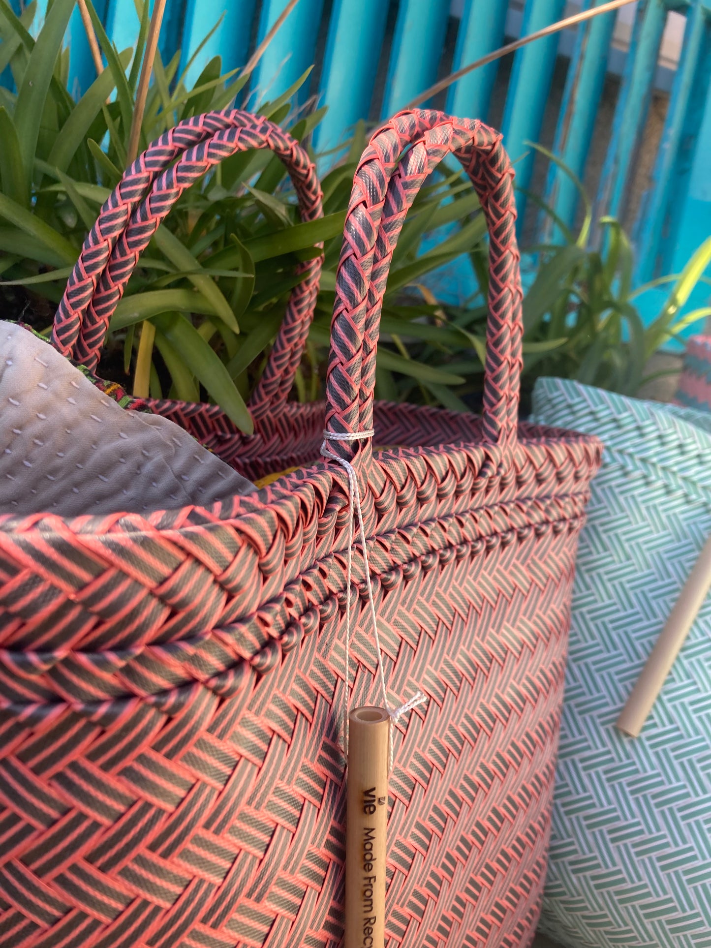 Basket Bag Made From Plastic Bottles